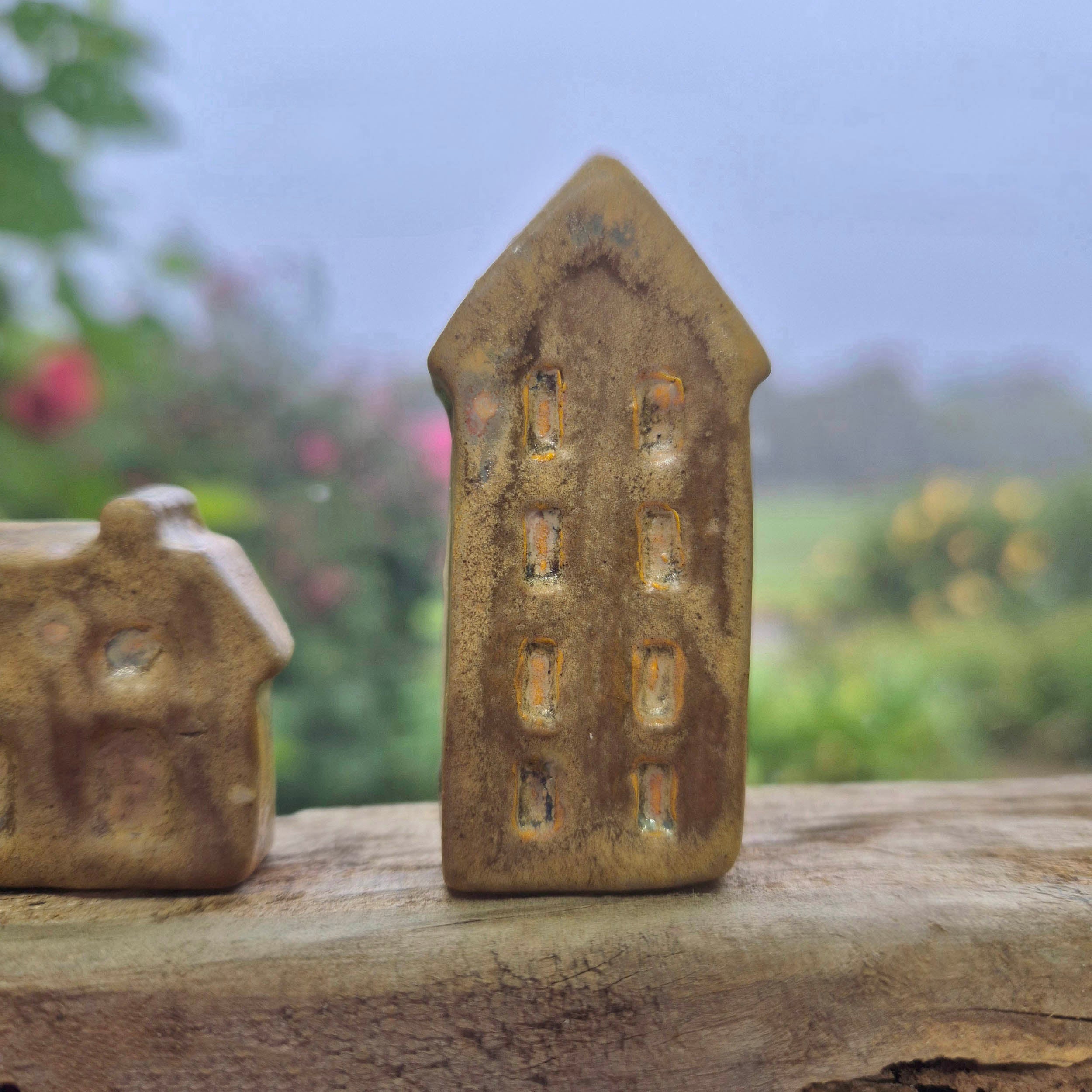Handmade Ceramic Miniature Houses - Set of Three - Mothers Day Gift