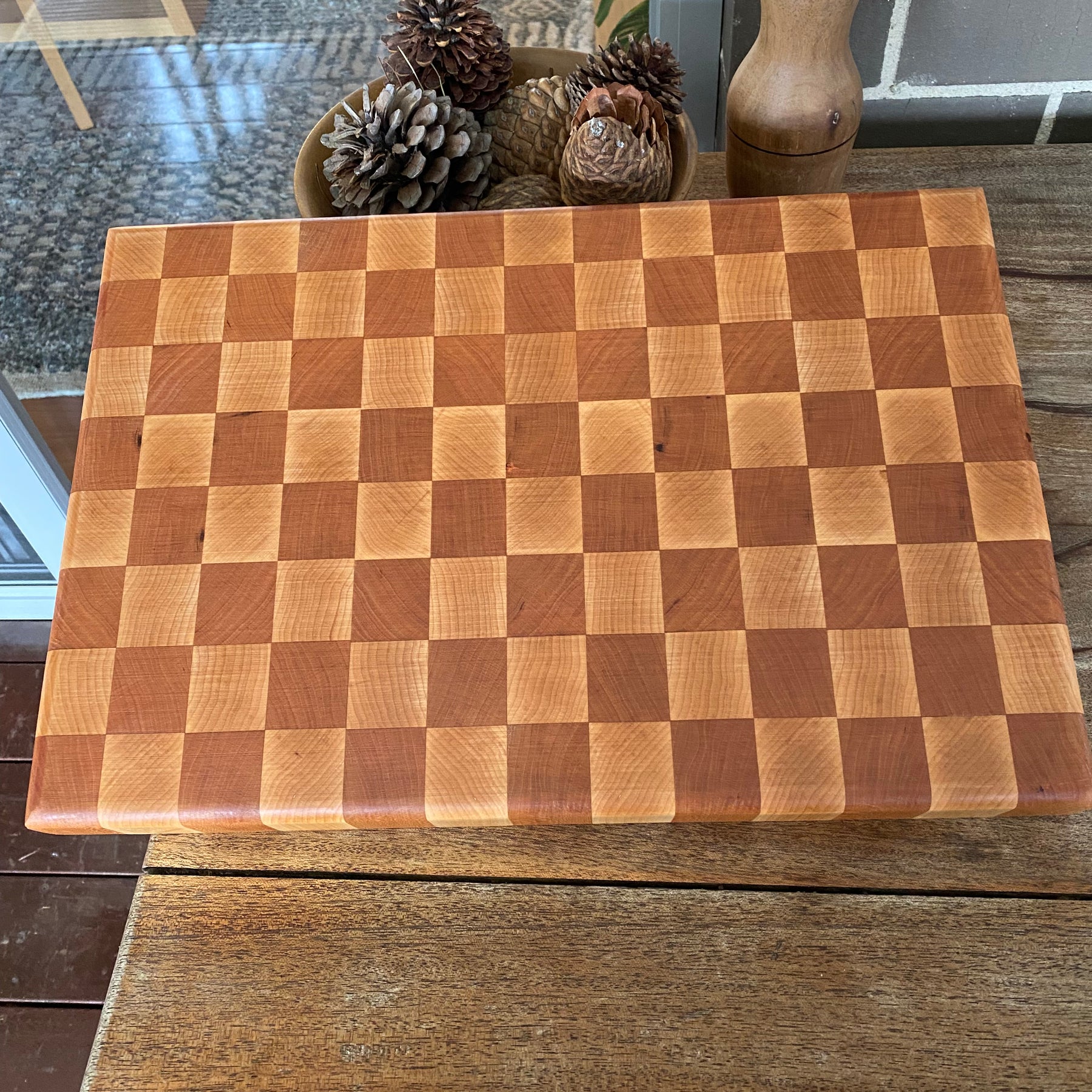 Handcrafted (Chess Board Pattern) Chopping Board