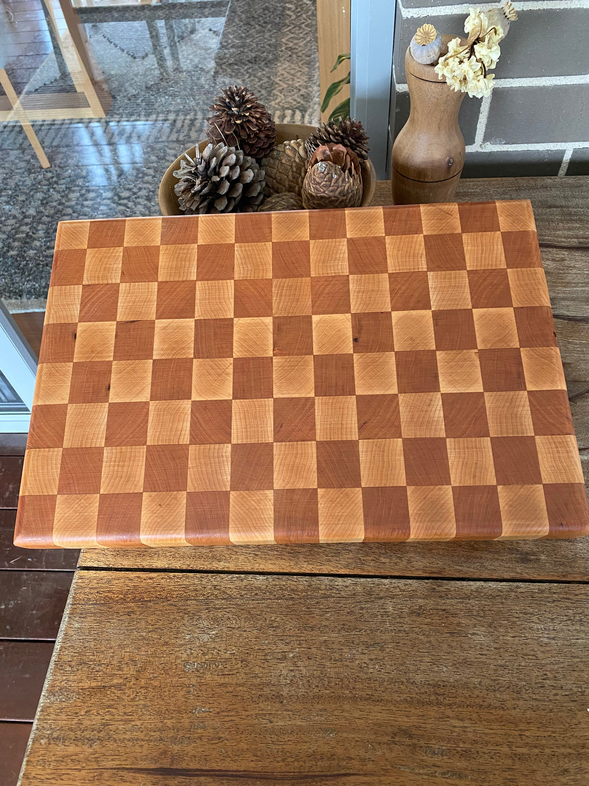 Handcrafted (Chess Board Pattern) Chopping Board