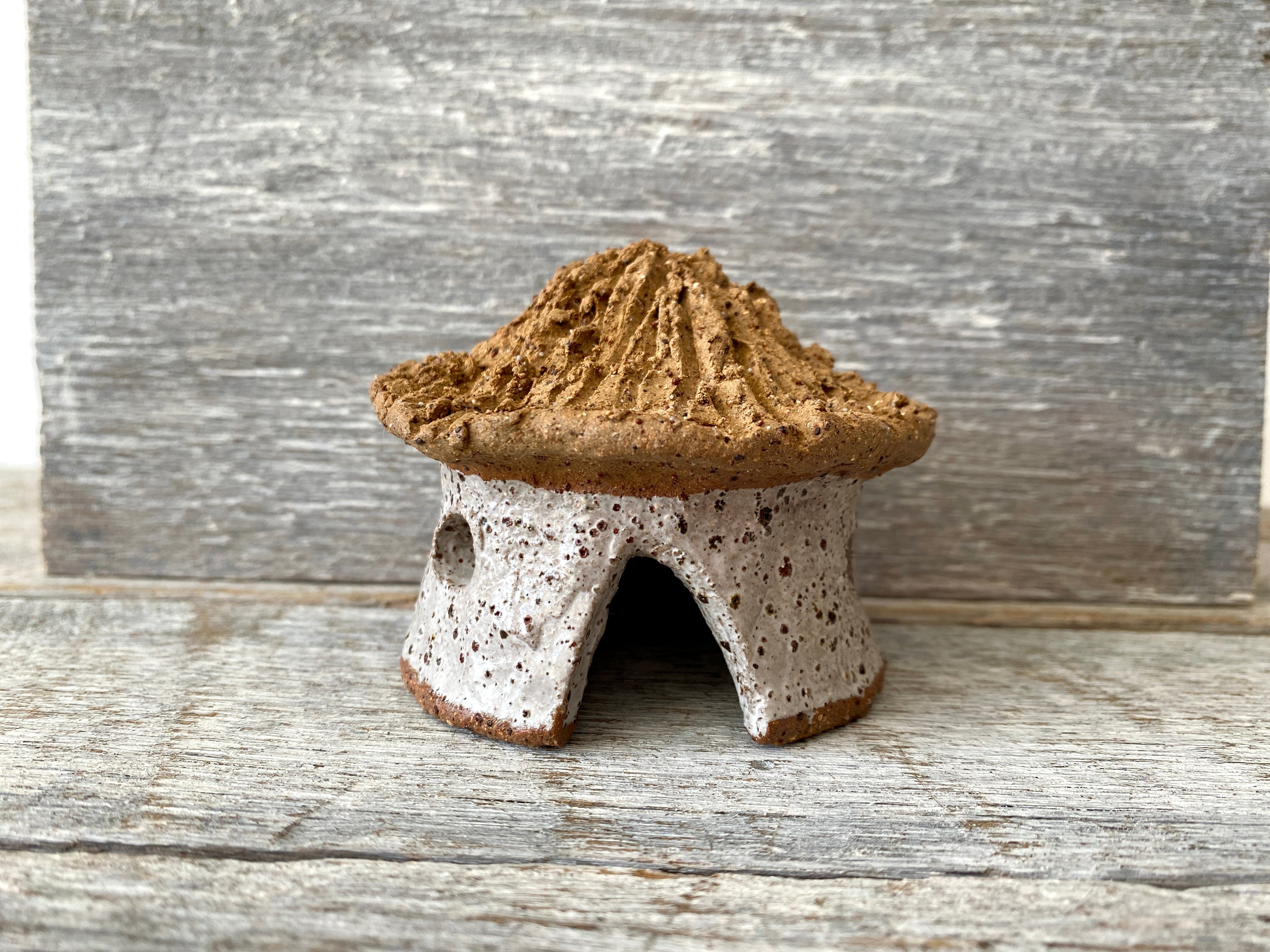 Cute Christmas gnome, adorable little Hut and a Christmas Tree