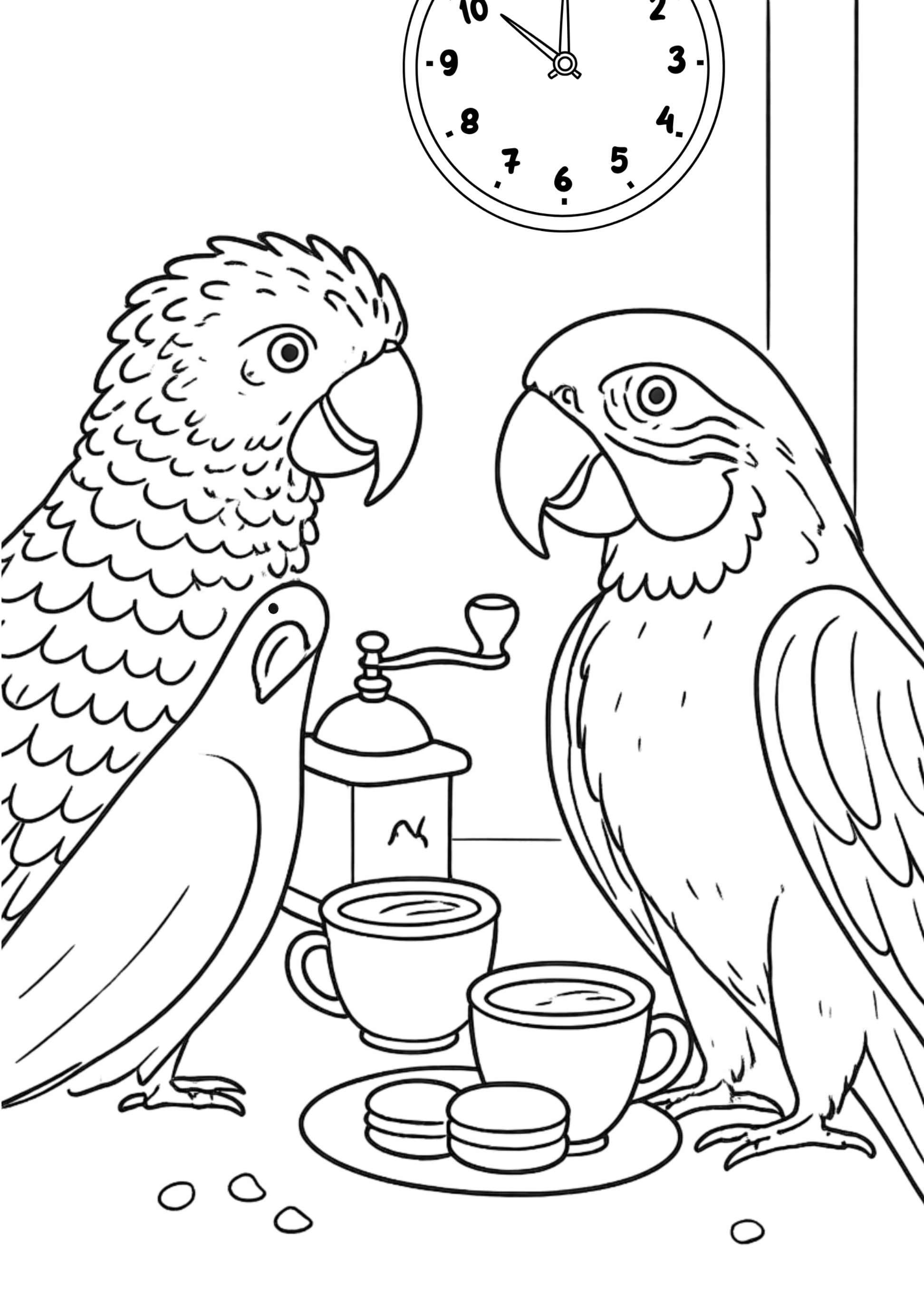A4 Fine Art Colouring Sheet Pack | 5 Bird Designs