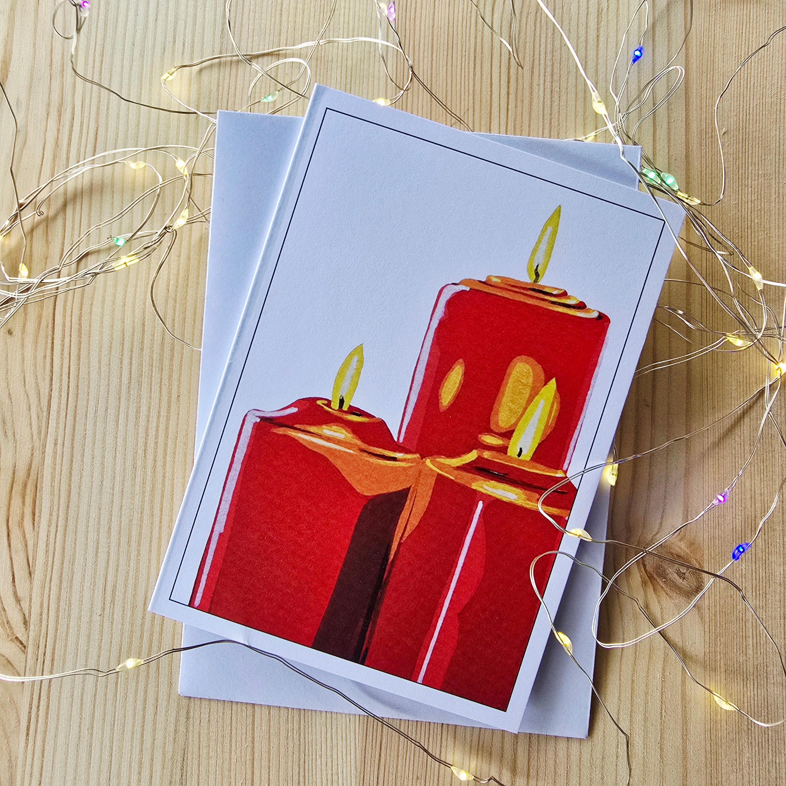 Christmas Lights Gift Wrap and Card Set