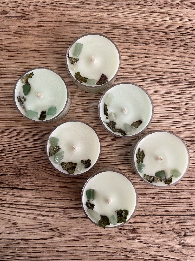 Green Aventurine Tea Lights