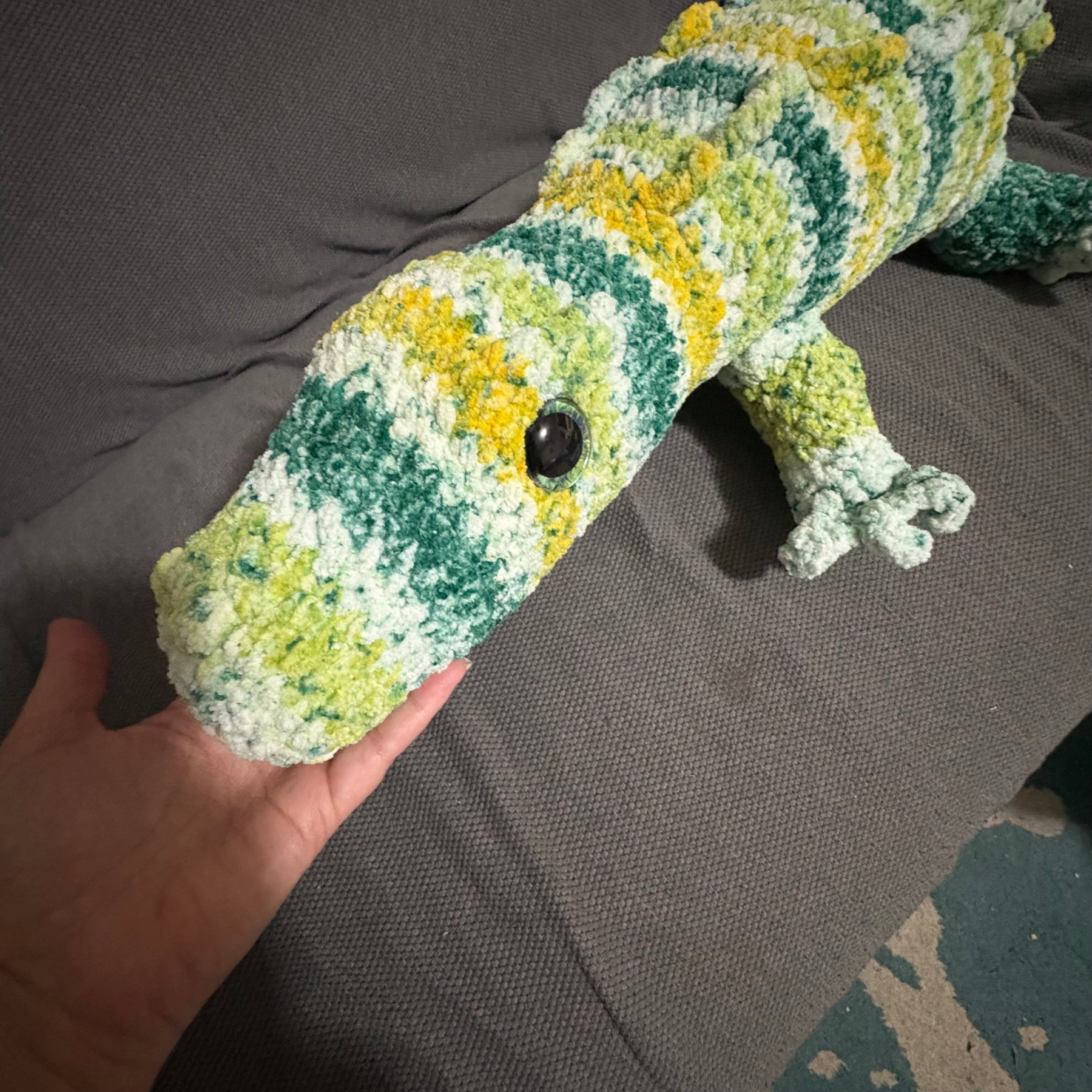 Giant Crochet Crocodile