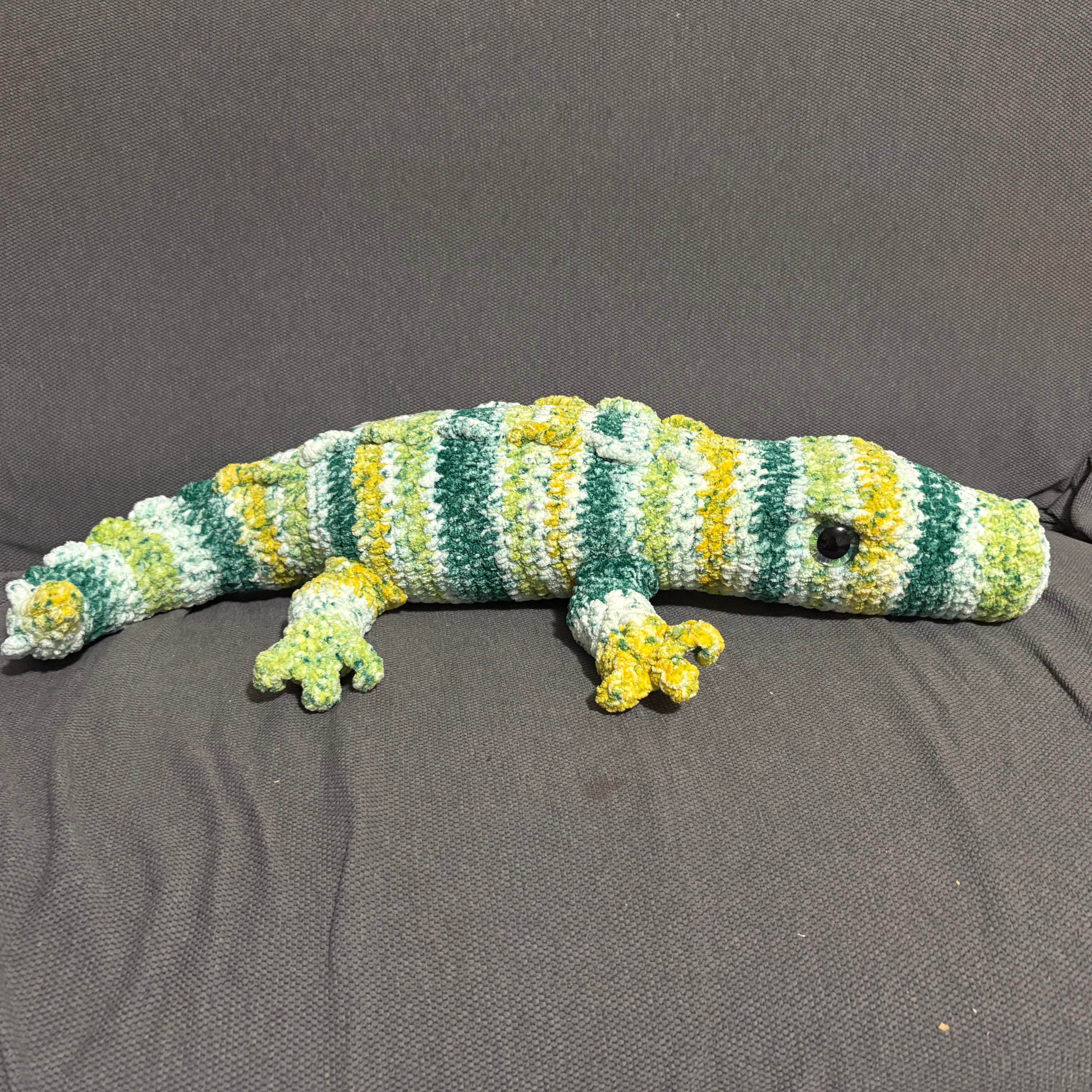 Giant Crochet Crocodile