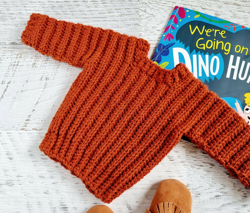 Baby Jumper | Newborn | Copper | Crocheted | Sweater