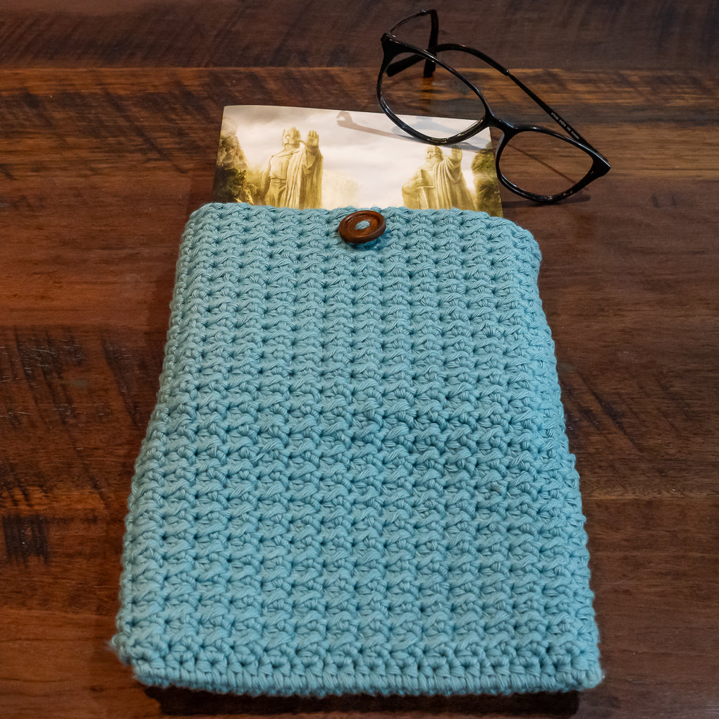 Book Lovers Combo - Frame Buddy and Crocheted Book Sleeve