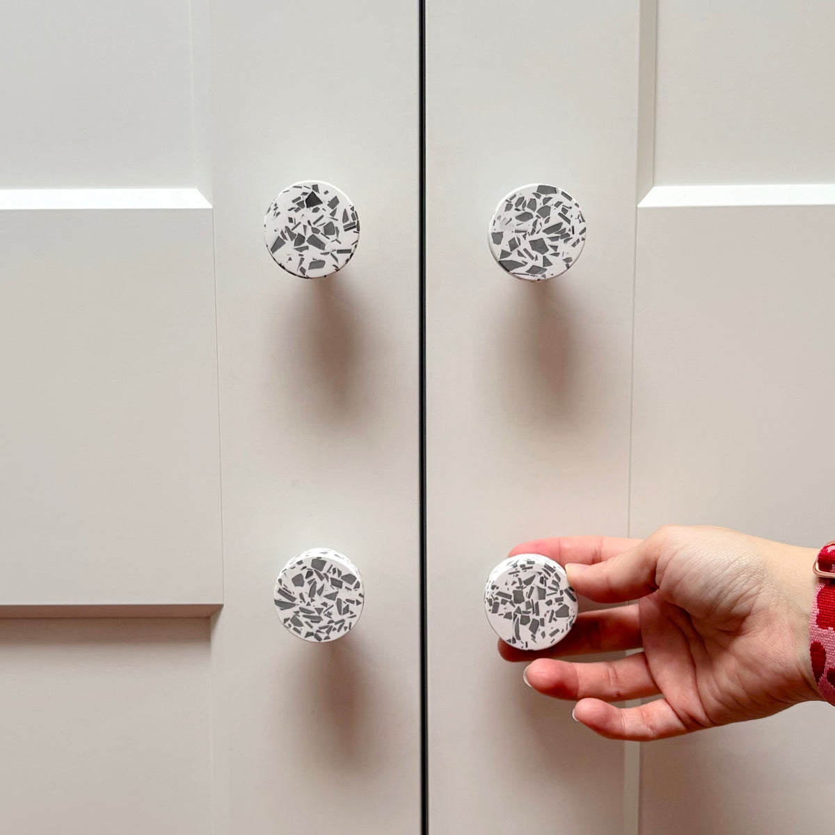 Black & White terrazzo knobs