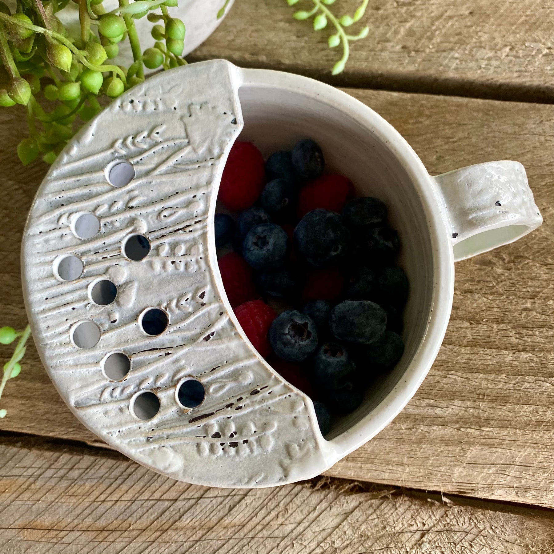 Ceramic Berry Strainer | Handmade Pottery