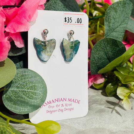 Tasmania Shaped Earrings | Handmade Polymer Clay Stud Dangle Earrings