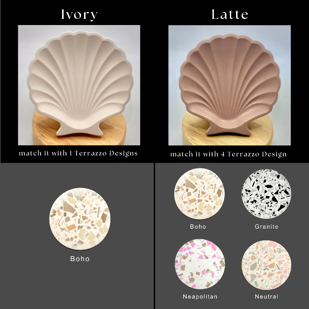 Ivory & Latte_shells_terrazzo match