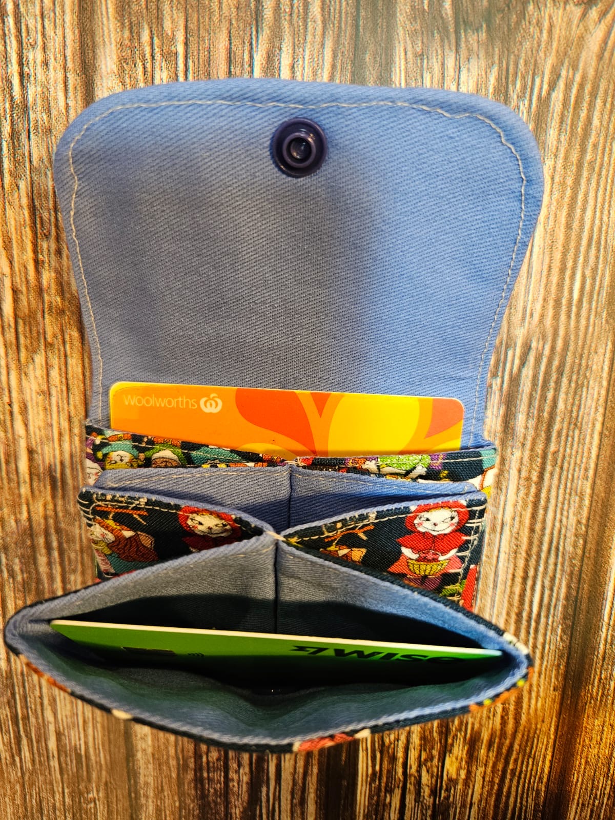 Japanese Cotton Coin Purse, 3 pockets.