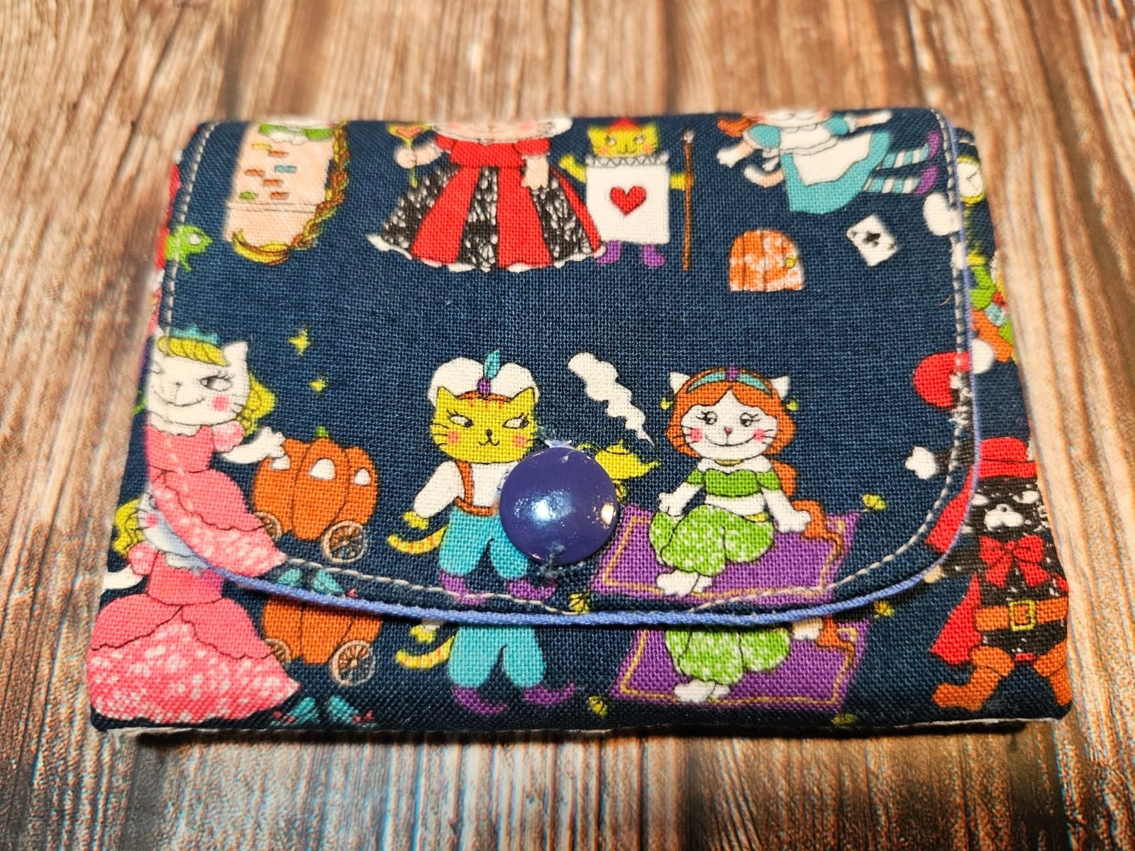 Japanese Cotton Coin Purse, 3 pockets.