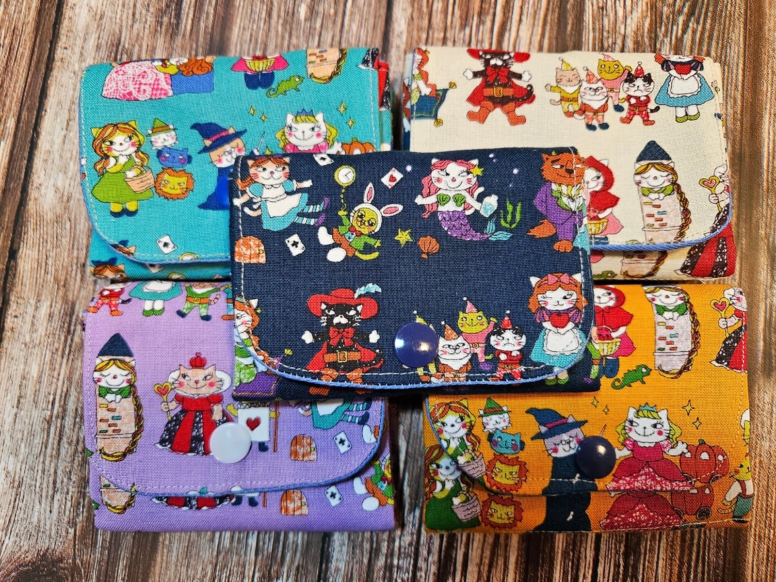 Japanese Cotton Coin Purse, 3 pockets.