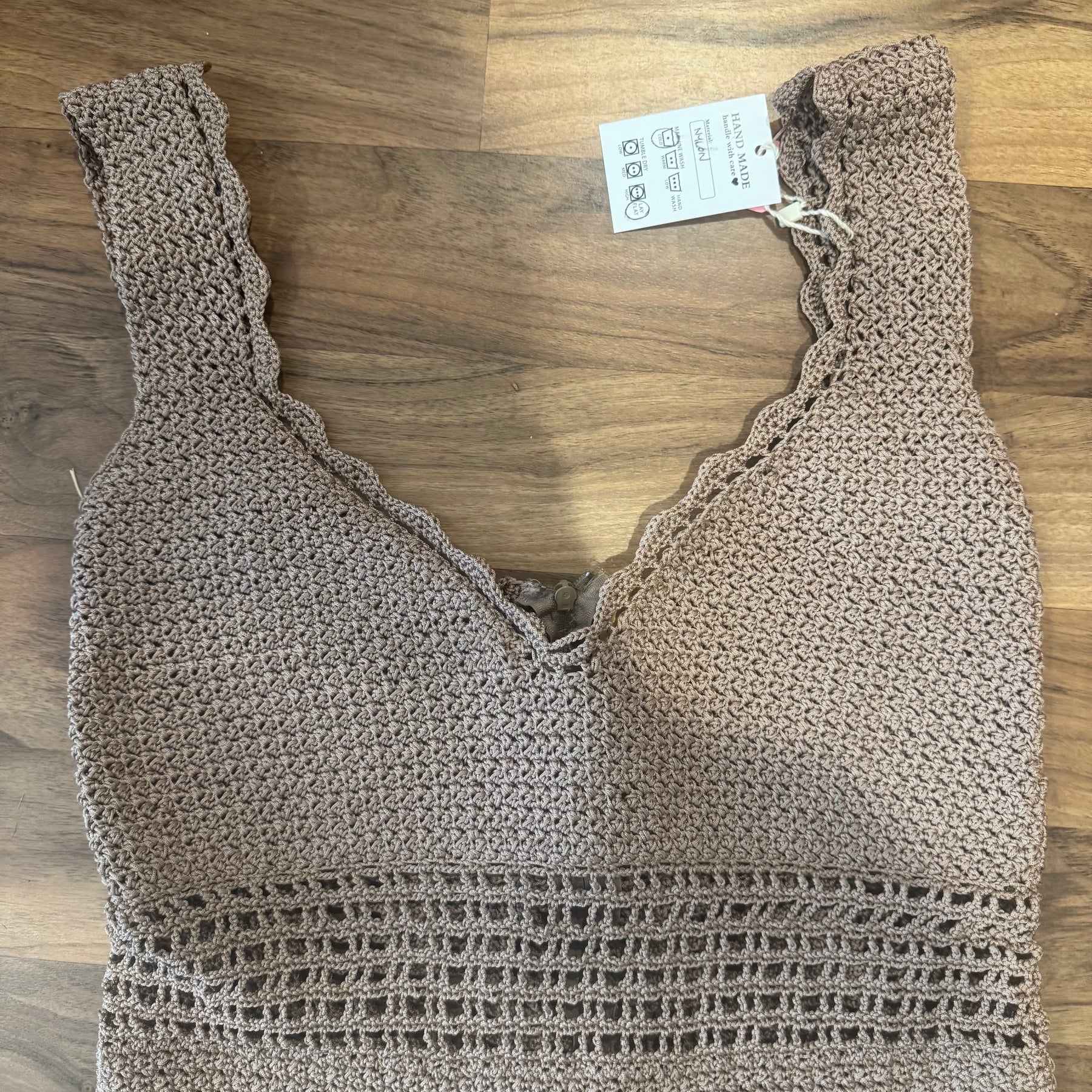 Hand Crochet Mermaid Midi Dress Size 12 14