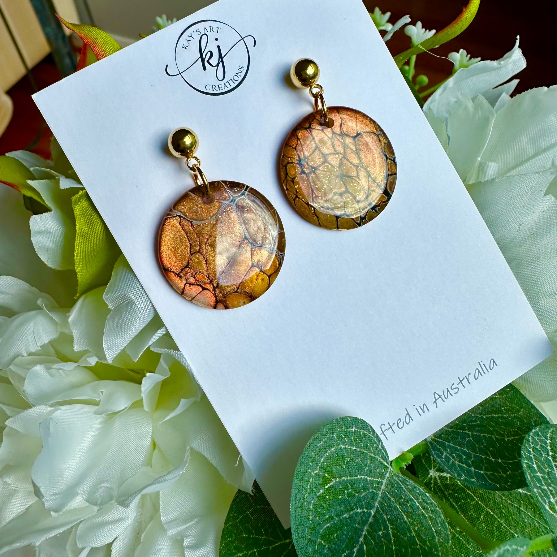 Cafe Latte Collection Stud Earrings
