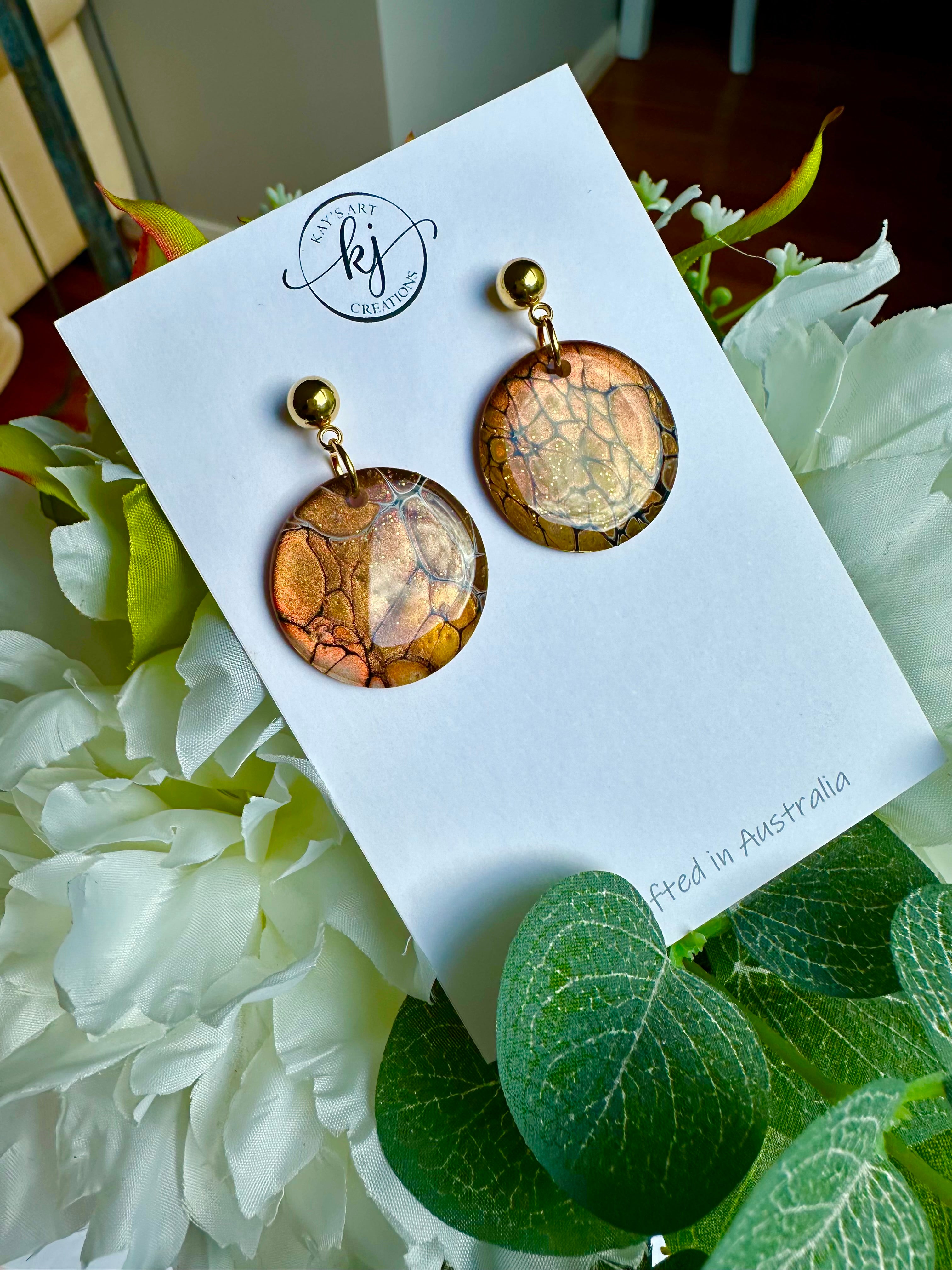 Cafe Latte Collection Stud Earrings