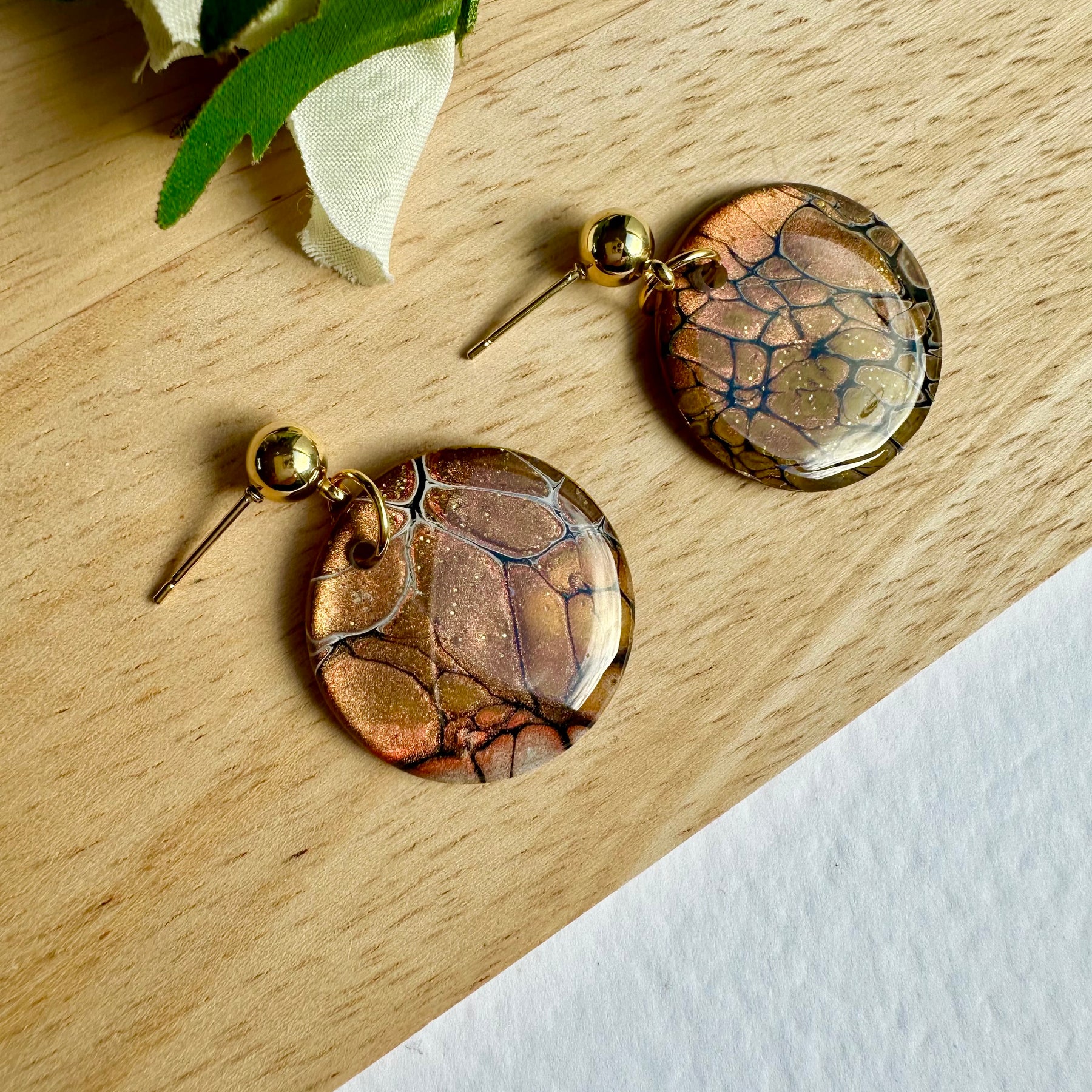 Cafe Latte Collection Stud Earrings