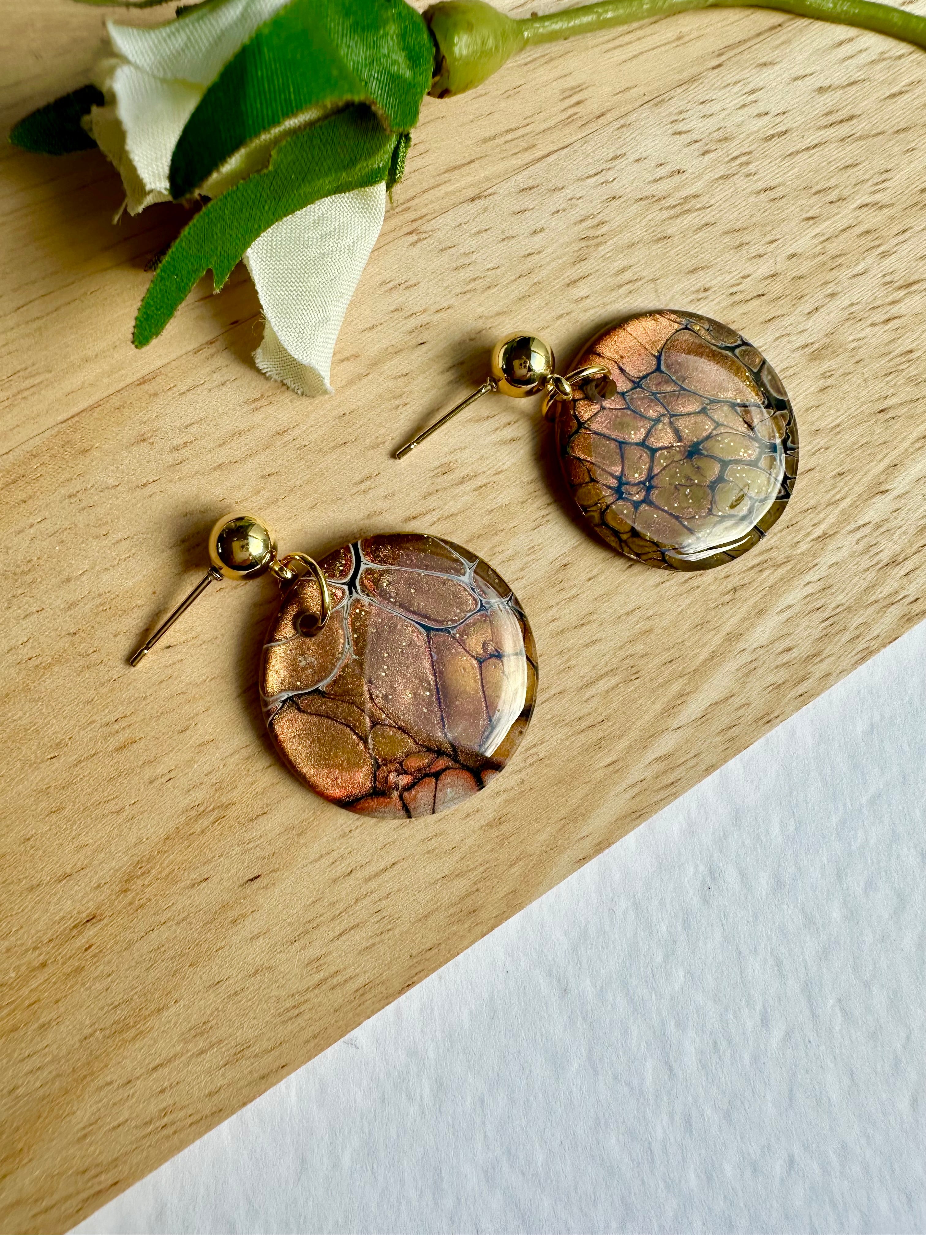 Cafe Latte Collection Stud Earrings