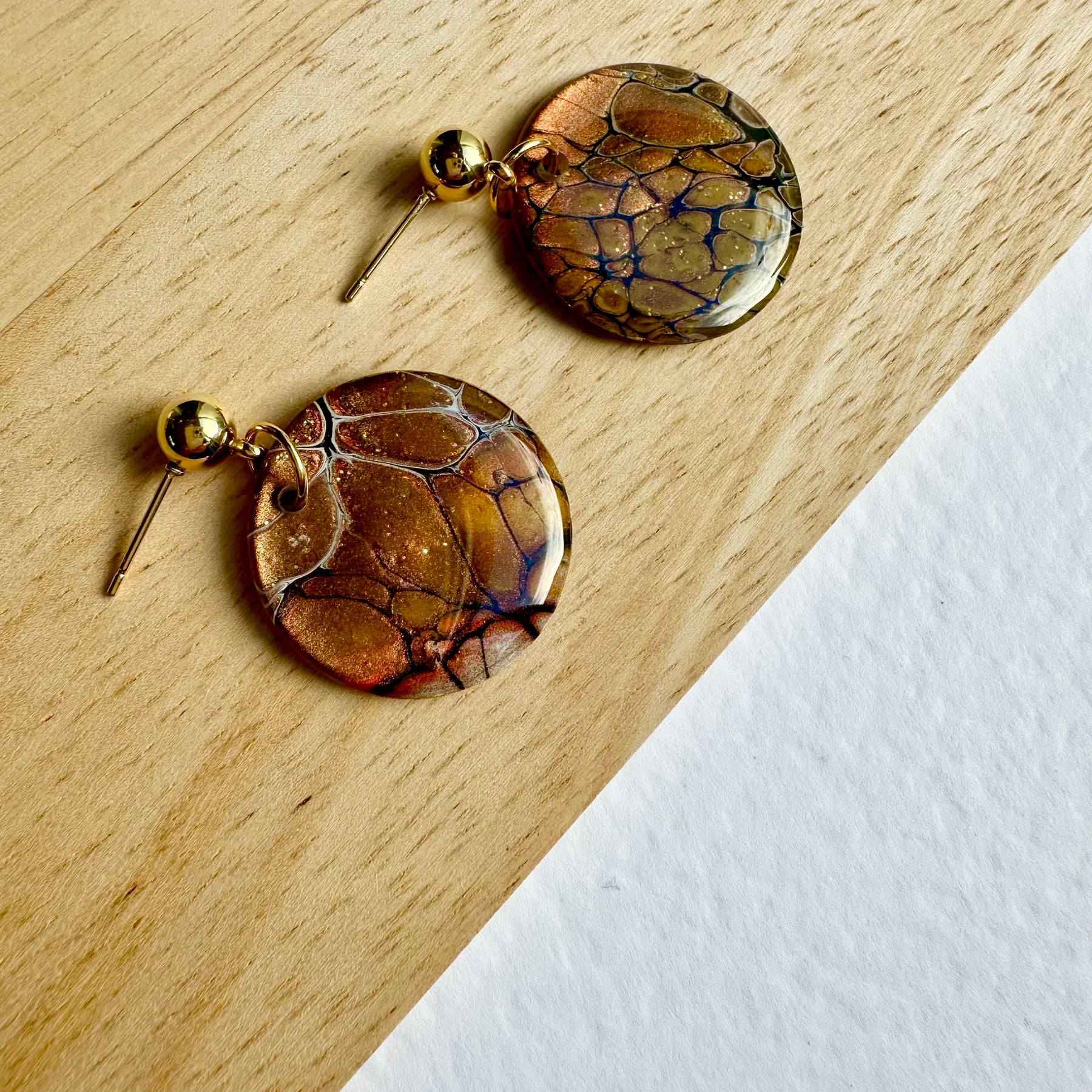 Cafe Latte Collection Stud Earrings