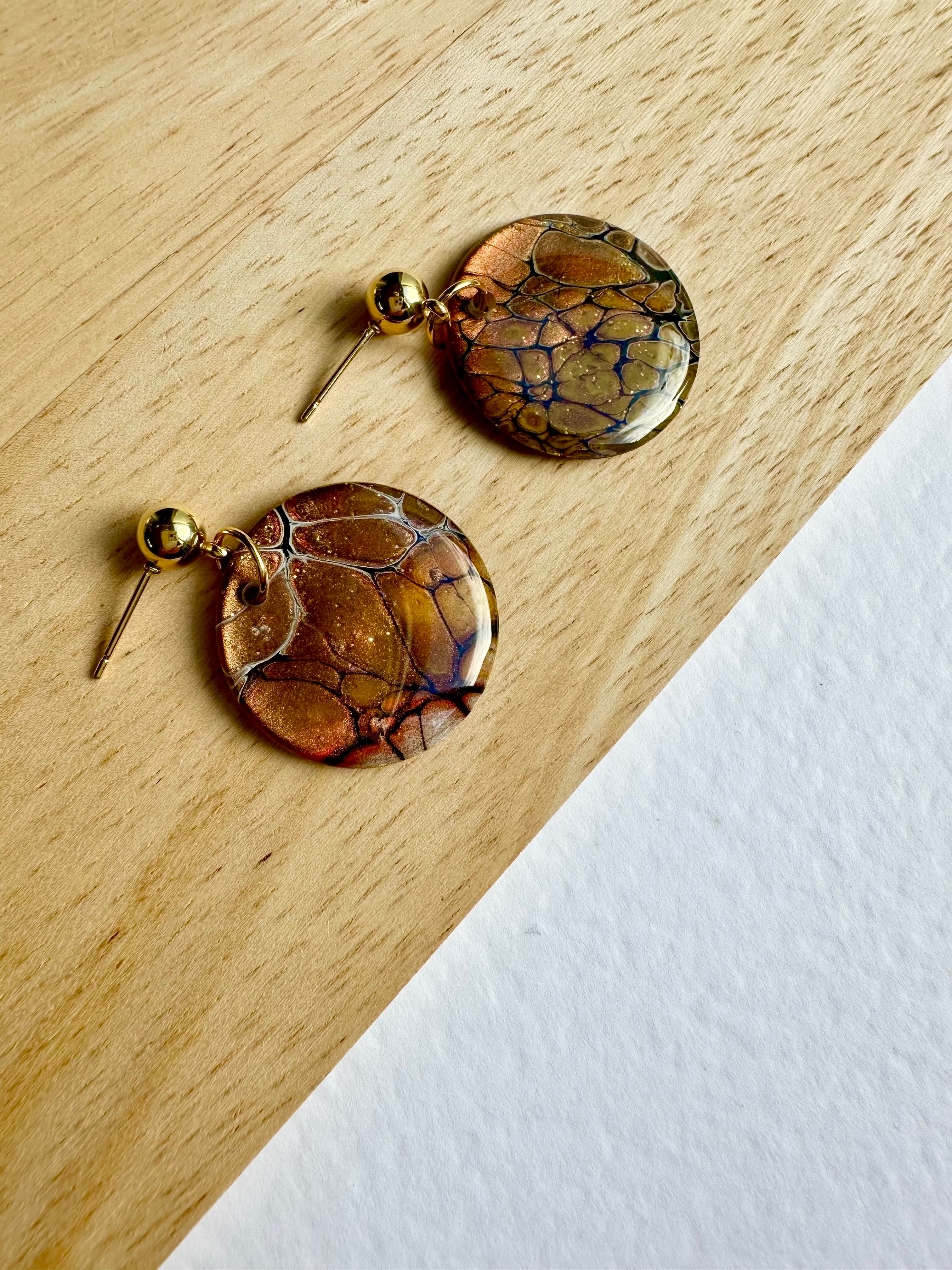 Cafe Latte Collection Stud Earrings