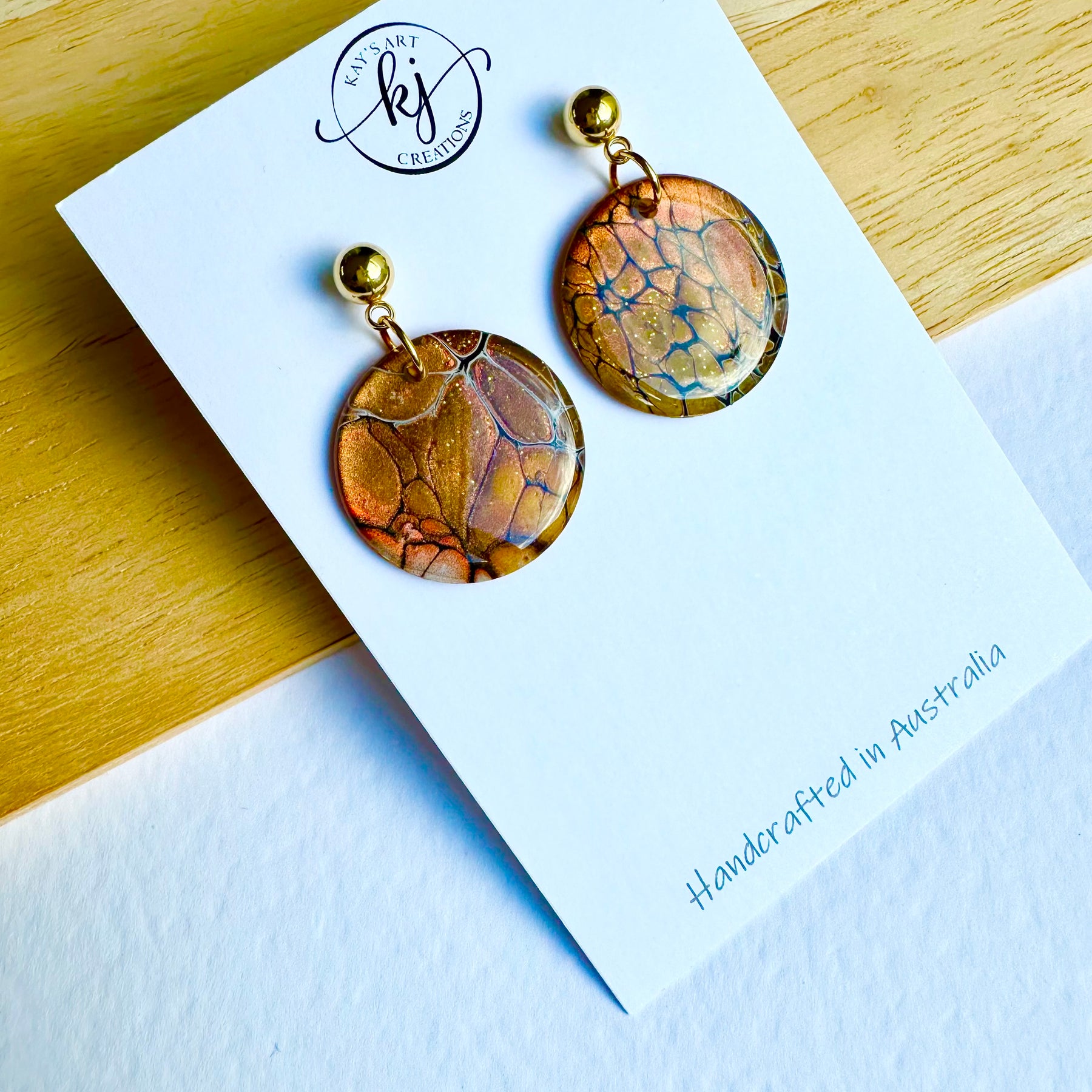 Cafe Latte Collection Stud Earrings