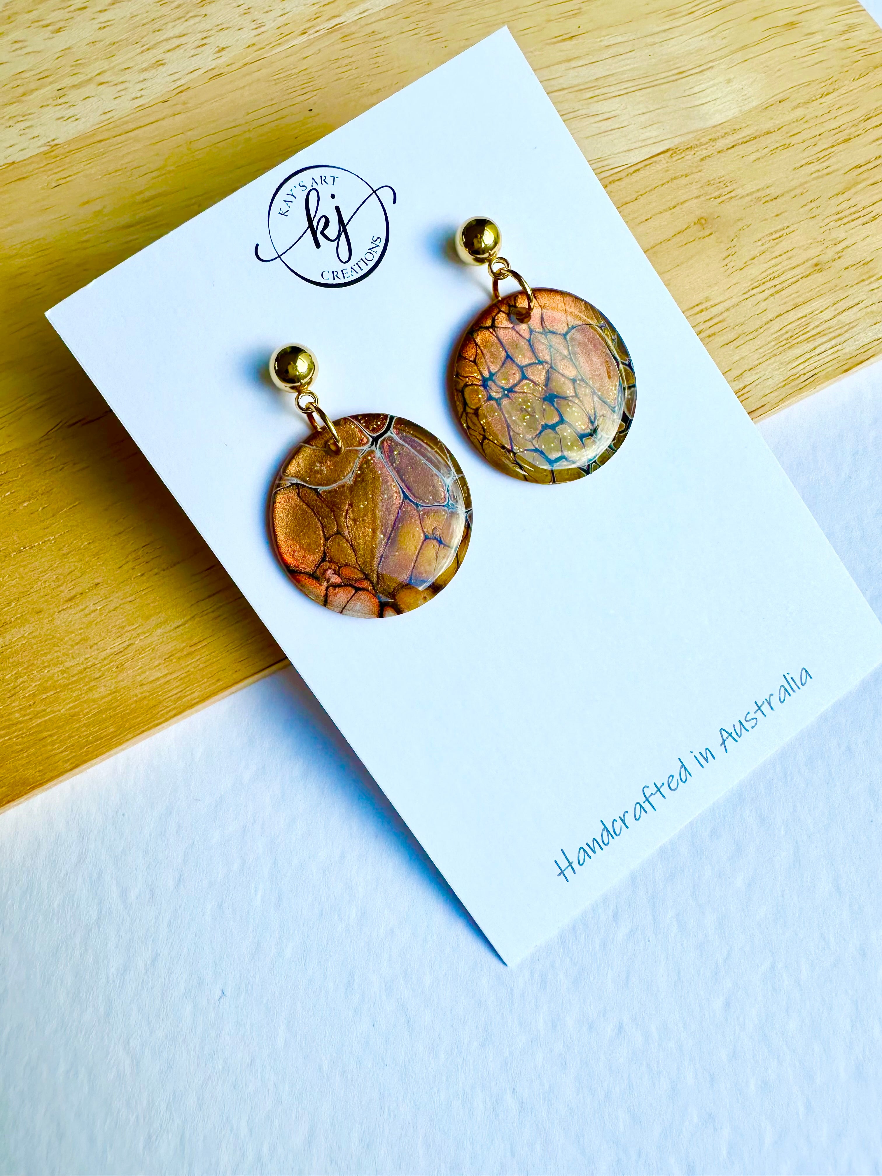 Cafe Latte Collection Stud Earrings