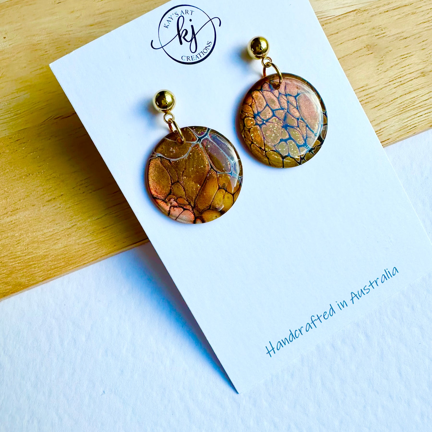 Cafe Latte Collection Stud Earrings