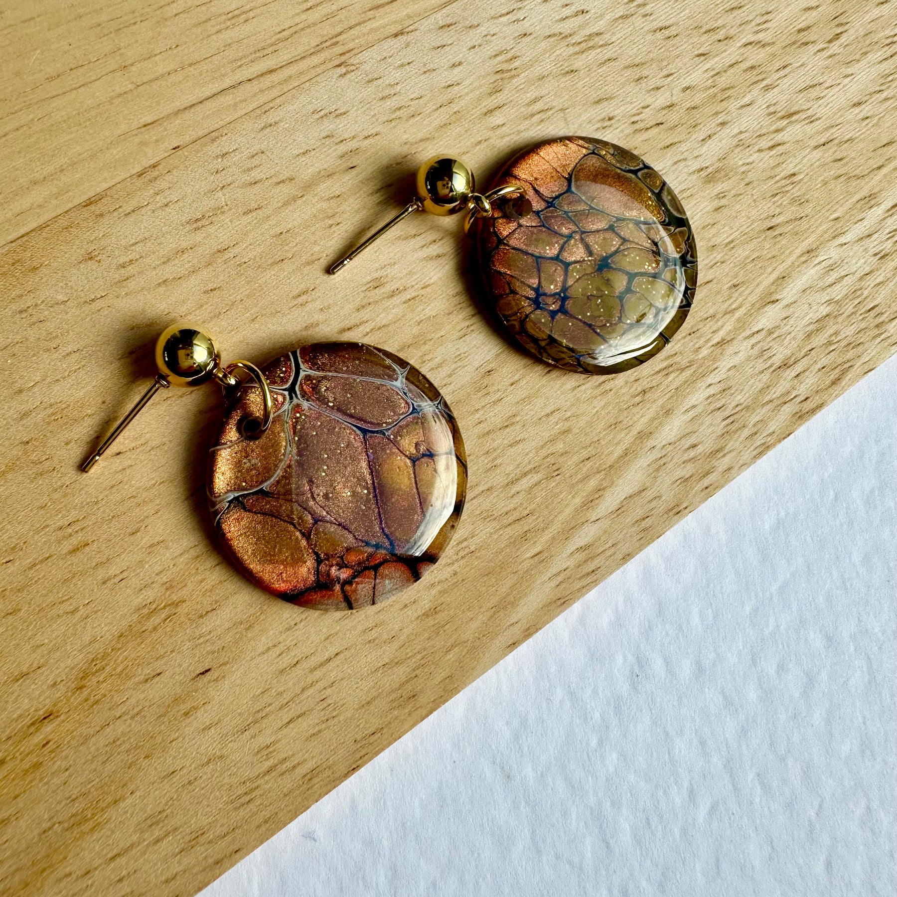 Cafe Latte Collection Stud Earrings