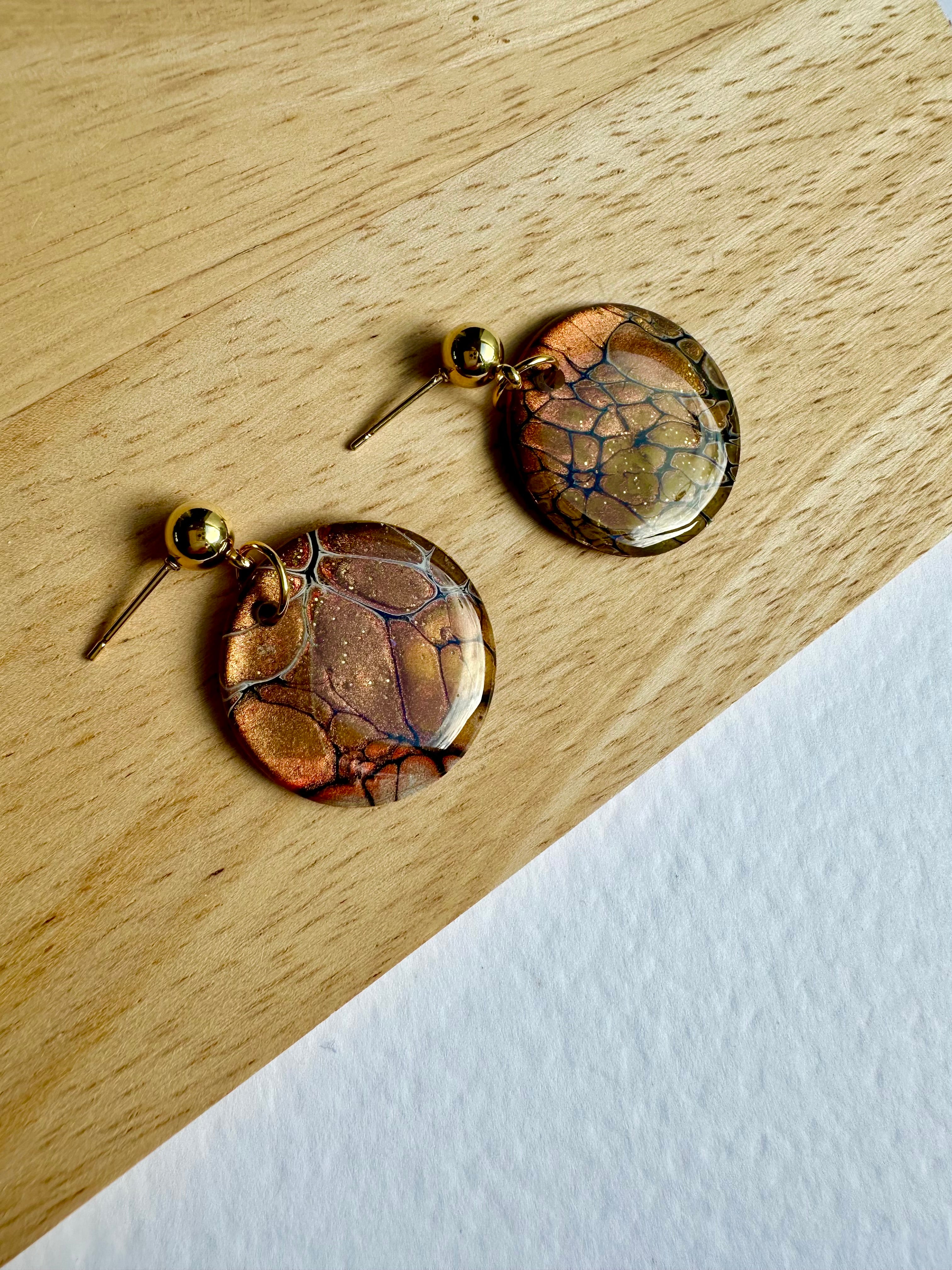 Cafe Latte Collection Stud Earrings