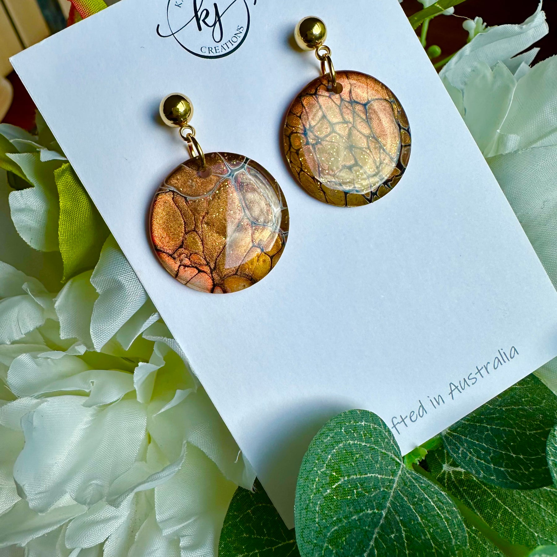 Cafe Latte Collection Stud Earrings