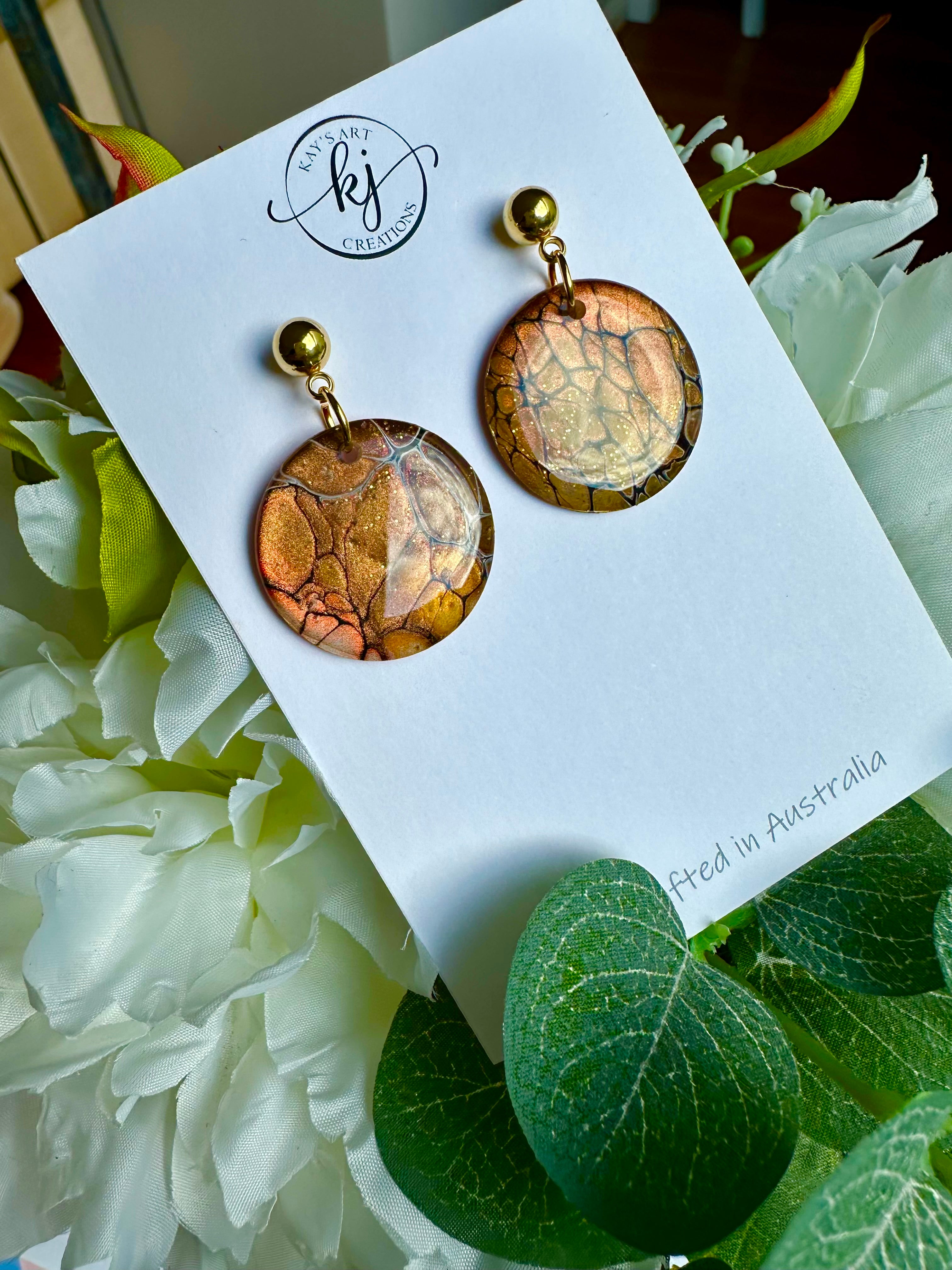 Cafe Latte Collection Stud Earrings