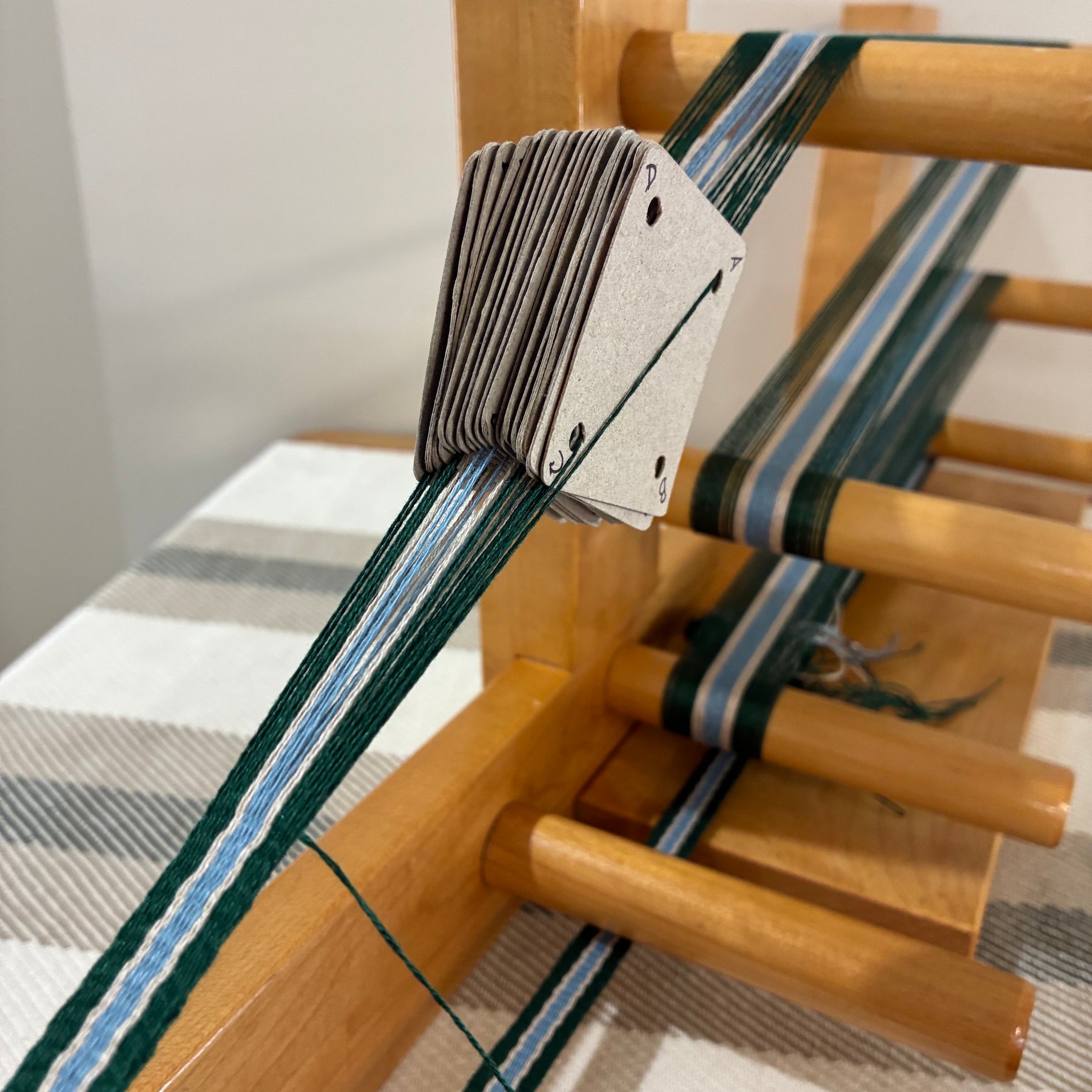 A Little Loom Magic - Cool Forest Handwoven Lanyard