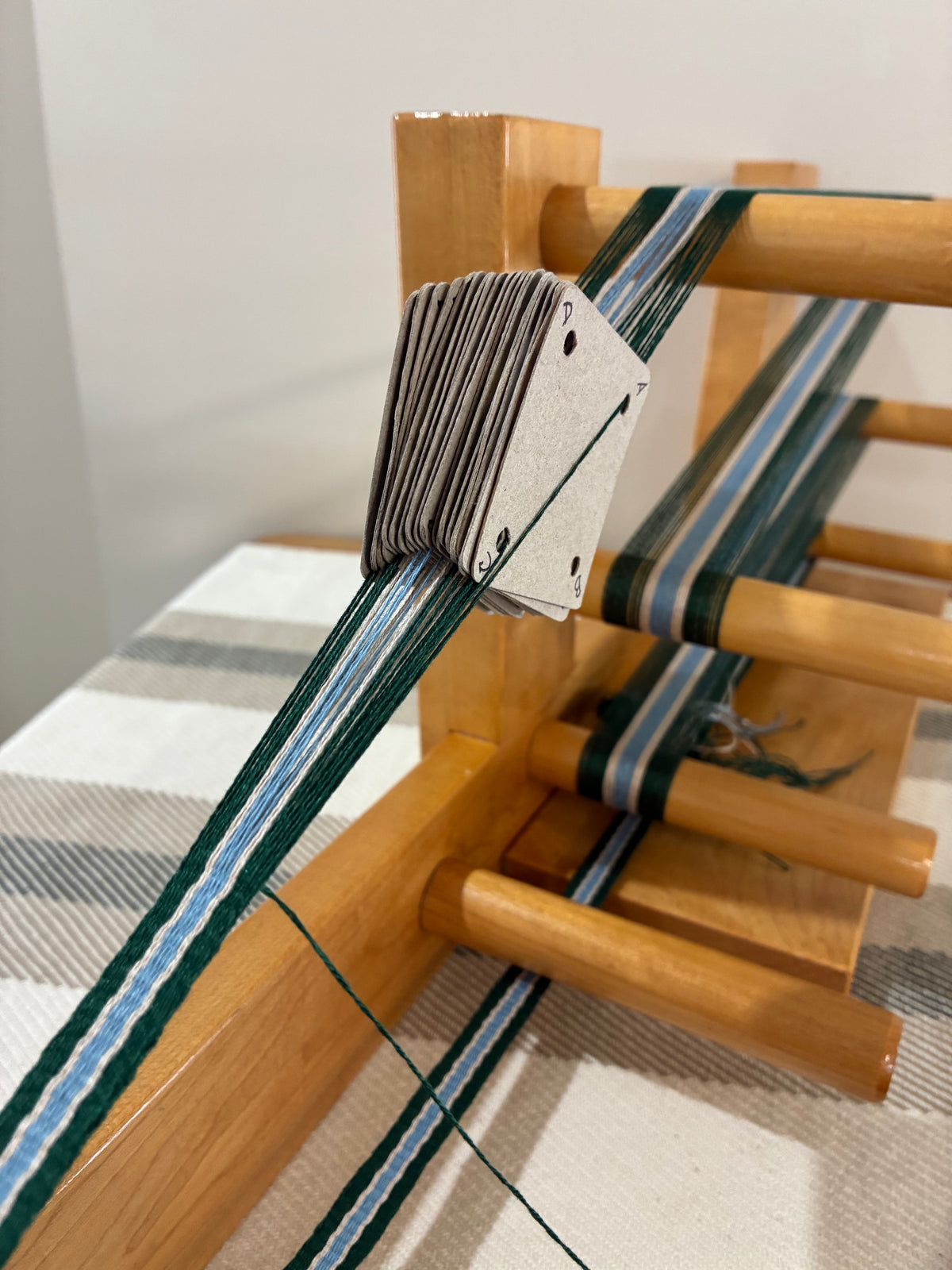 A Little Loom Magic - Cool Forest Handwoven Lanyard