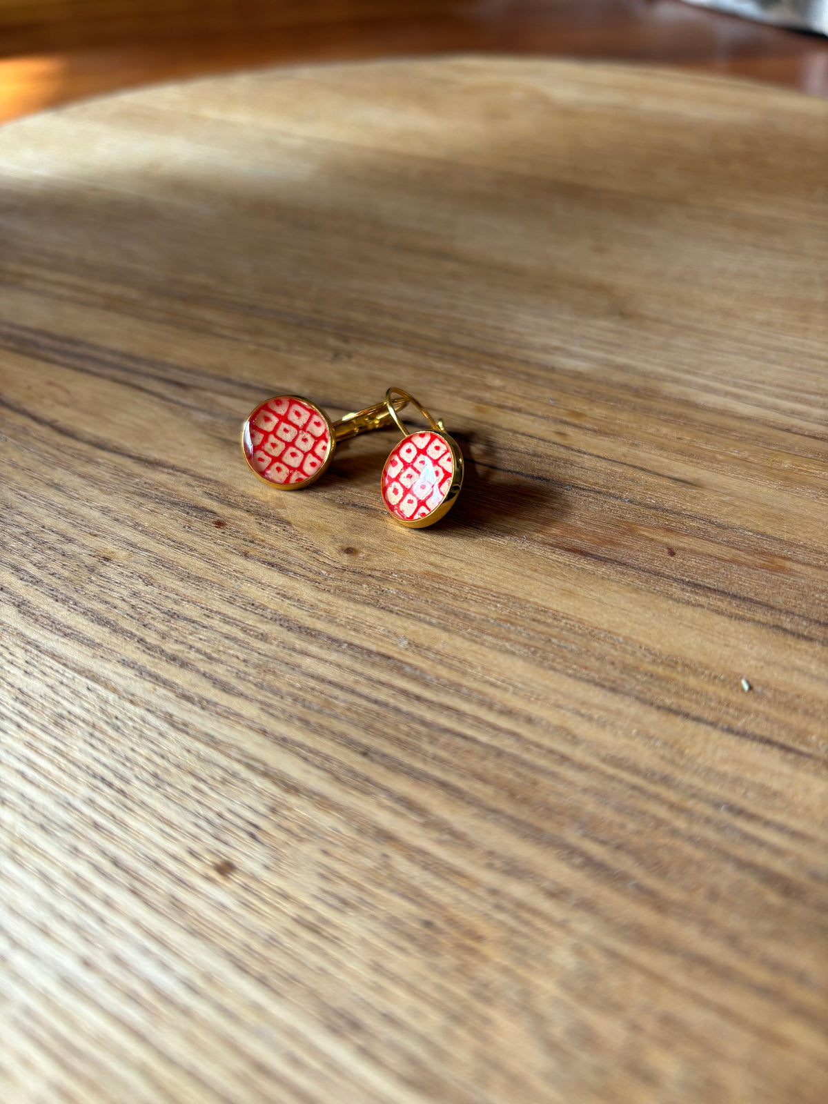 Japanese paper Resin earrings