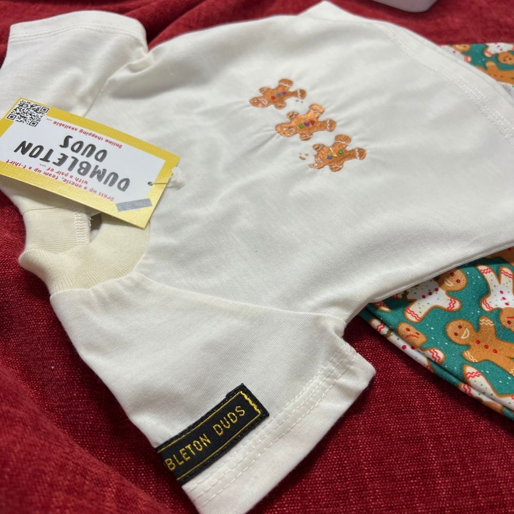 Gingerbread Men Tee | Sizes 00 | Handmade Baby Tees by Dumbleton Duds | FREE Postage $50+