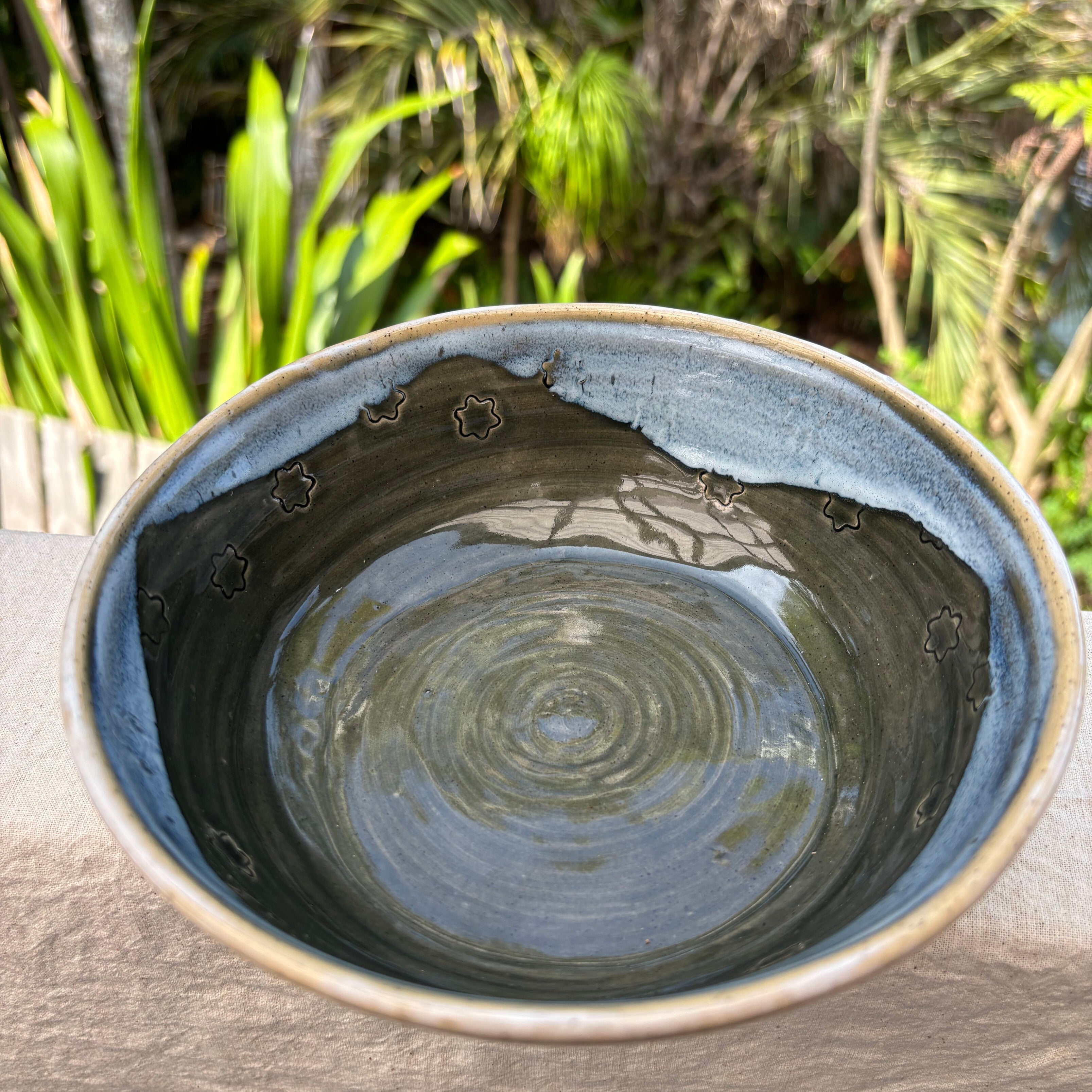 Handmade 20cm Ceramic Bowl – Salad/Pasta Stoneware Serving Bowl