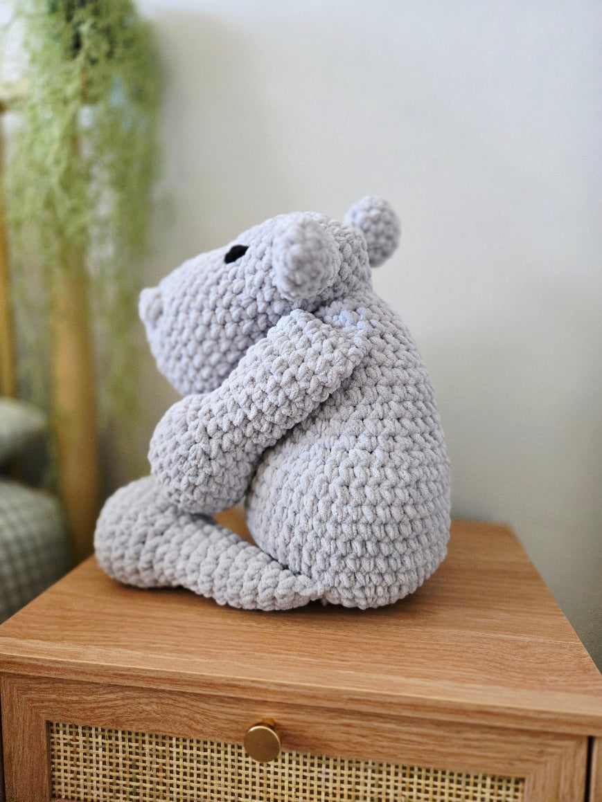 Huckleberry the Hippo ~ crochet hippo