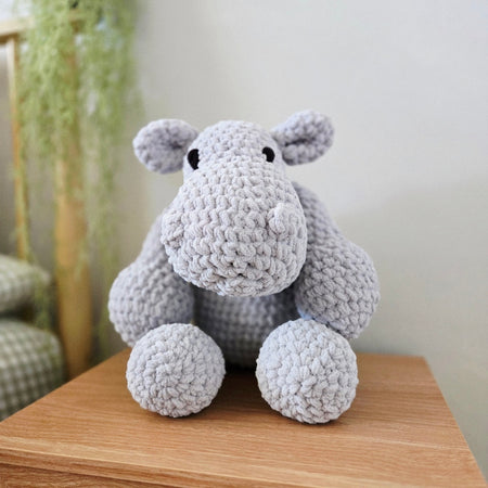 Huckleberry the Hippo ~ crochet hippo