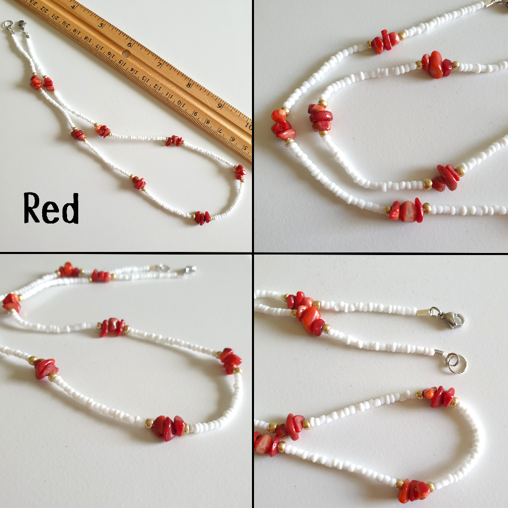 Chip + White beads necklace copy 8