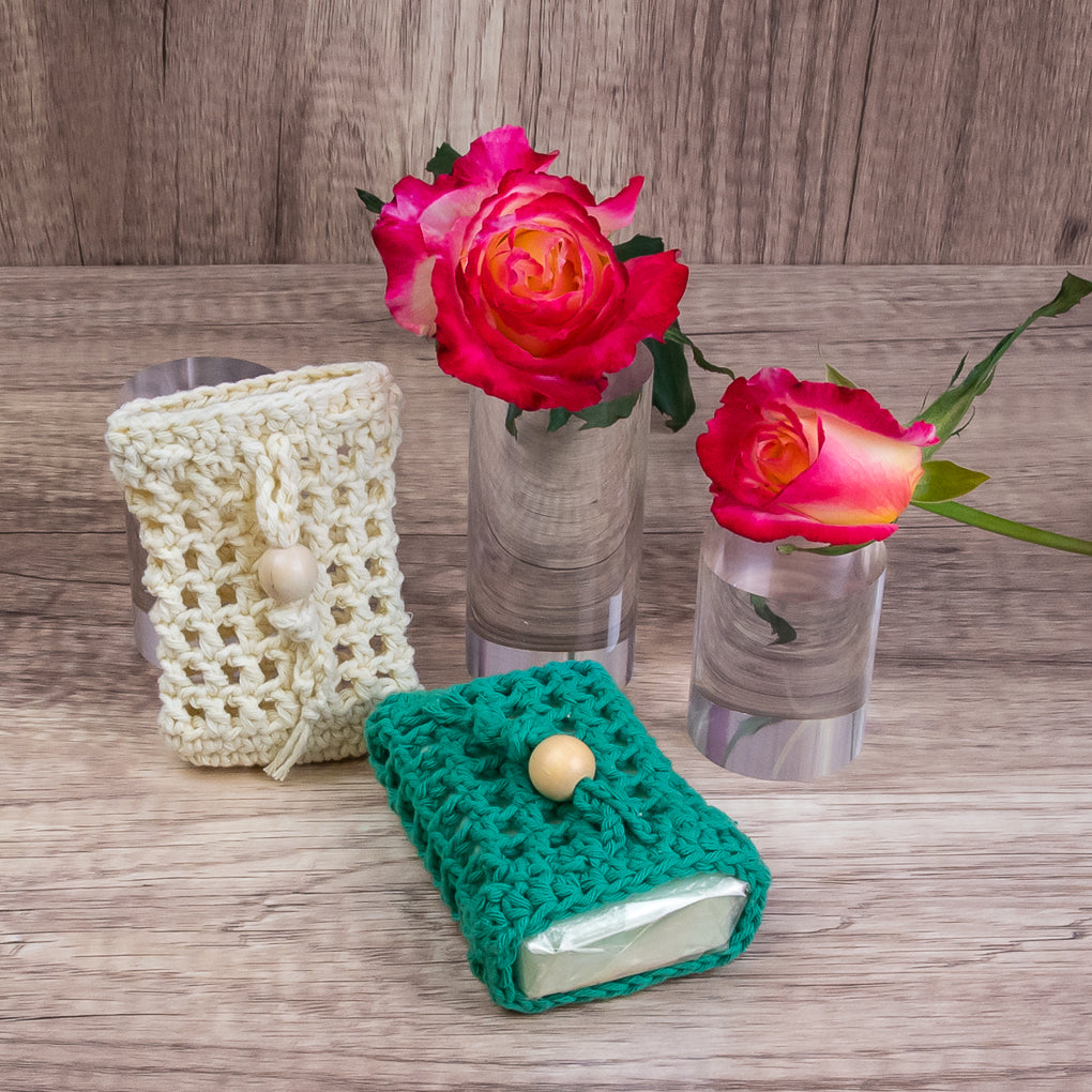 Bathroom/Spa Pamper Pack - Gift Set - Face Scrubbies, Soap Saver, Soap, Headband