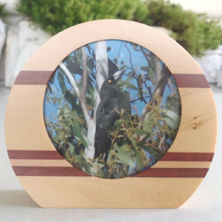 Small Rounded Photo Frame- Tasmanian Huon Pine & Jarrah