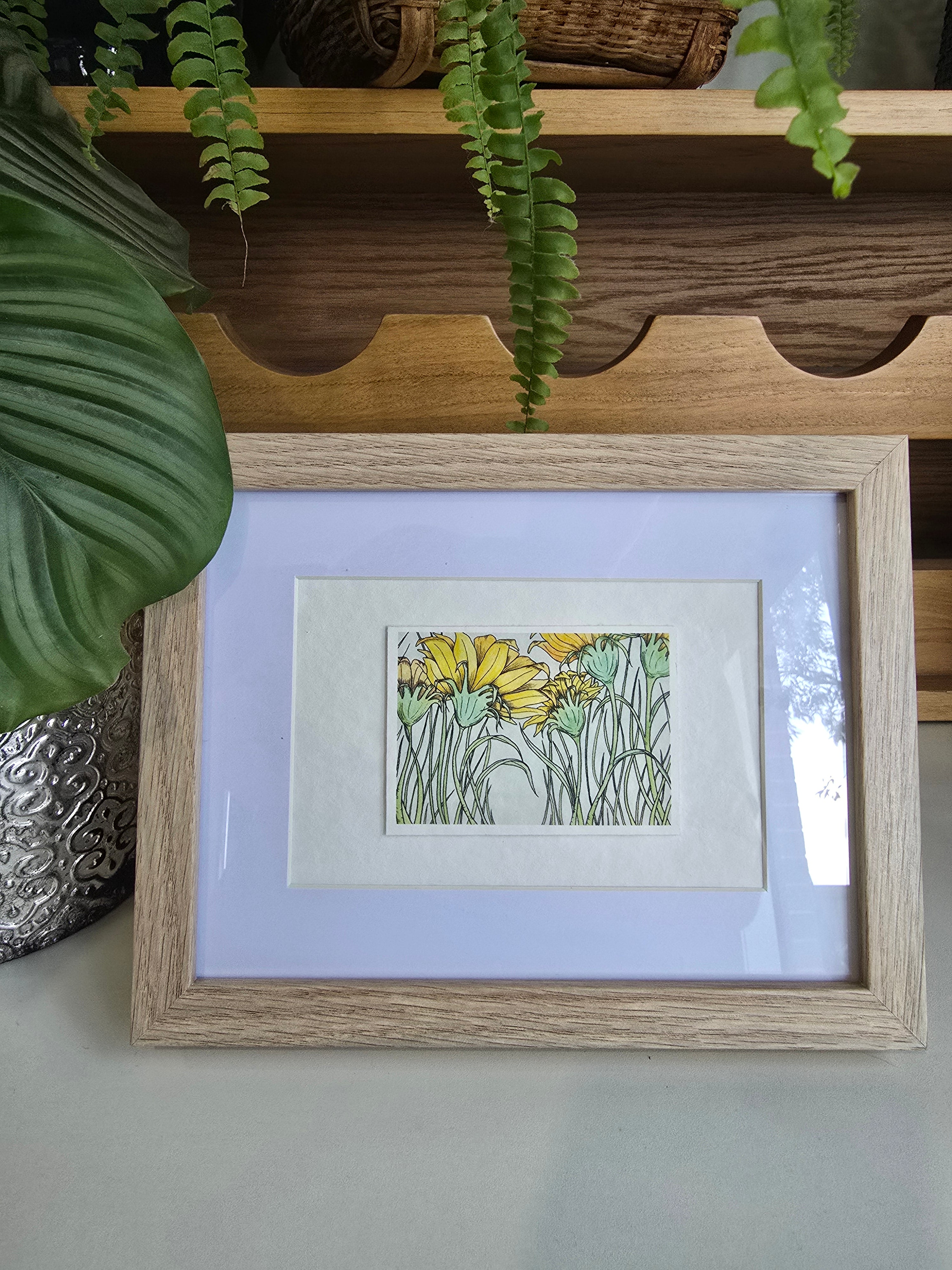 ACEO "Looking Up" Mini Artwork 2.5x3.5 inches