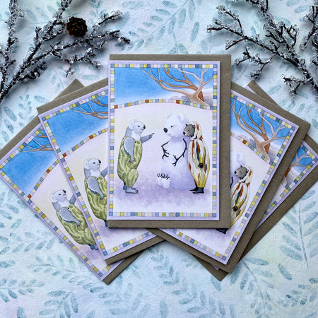 Five Australian Animal Eco-Paper Greeting Cards (xp-koas)