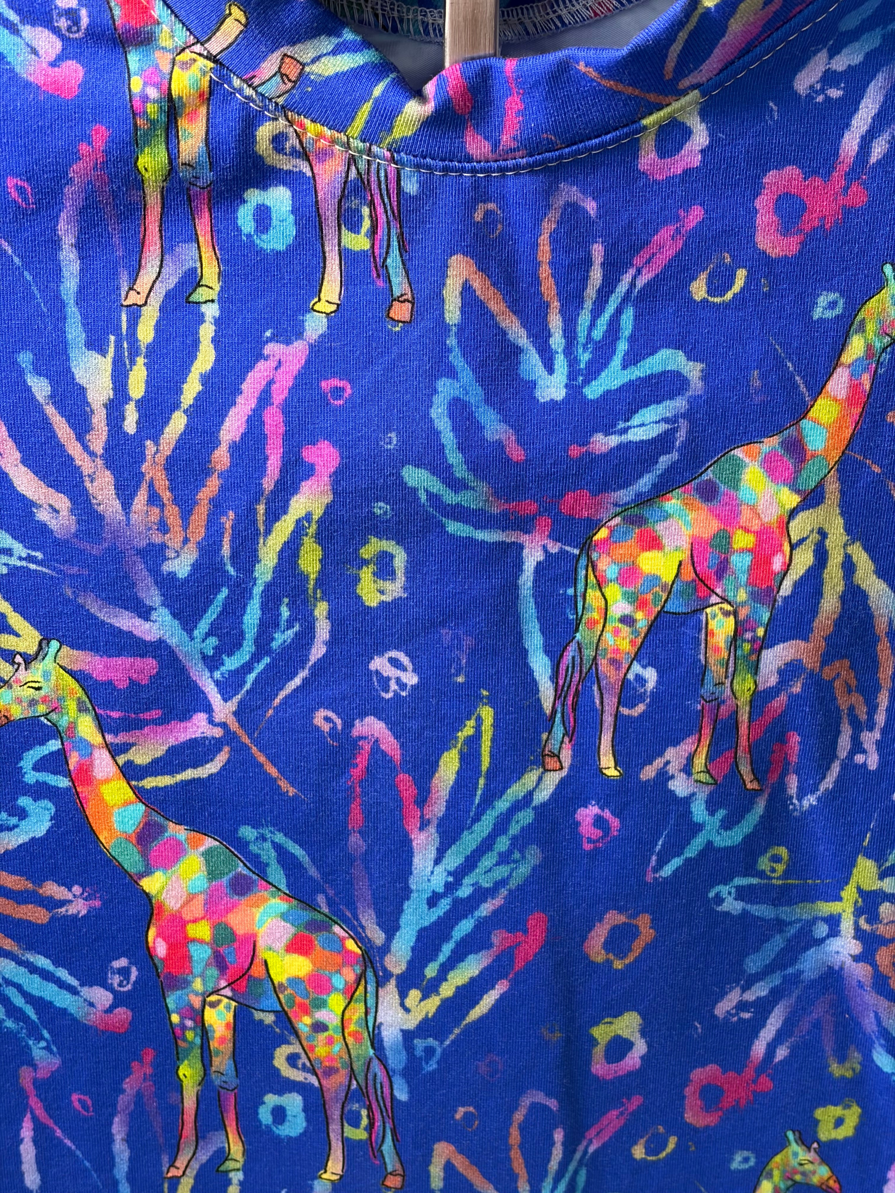 EOFY SALE RAINBOW GIRAFFE TEE SHIRT 2-3 Yrs
