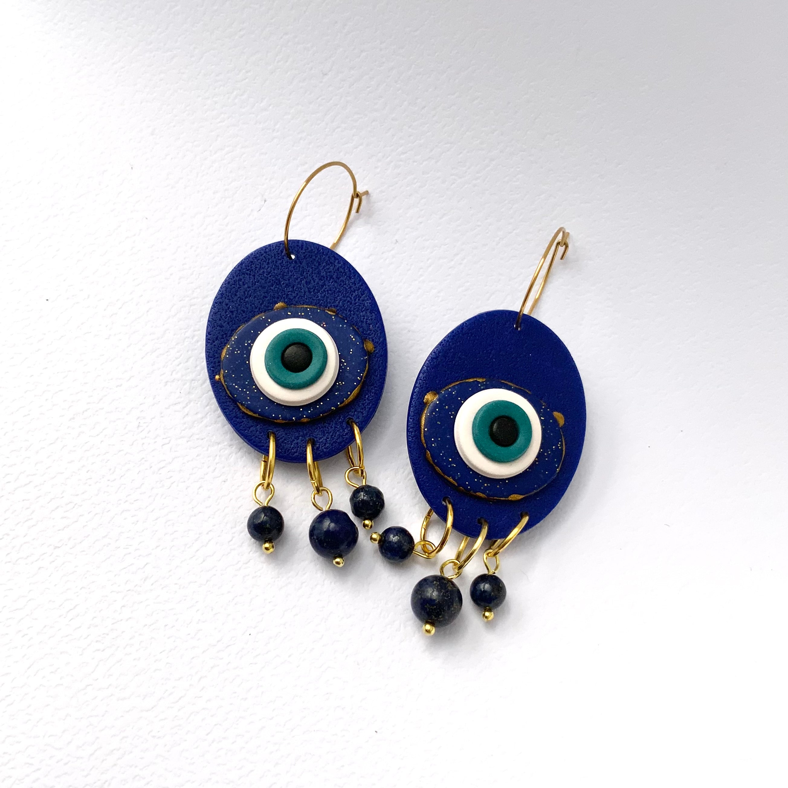 The Watchful Eye Talisman Earrings | Handmade Polymer Clay Earrings