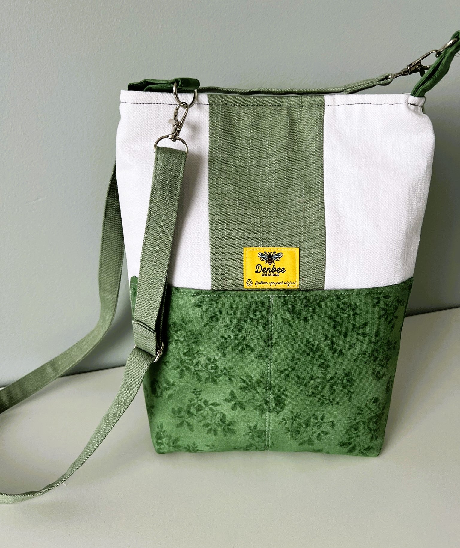 Upcycled Cotton Drill Cross-Body Bag