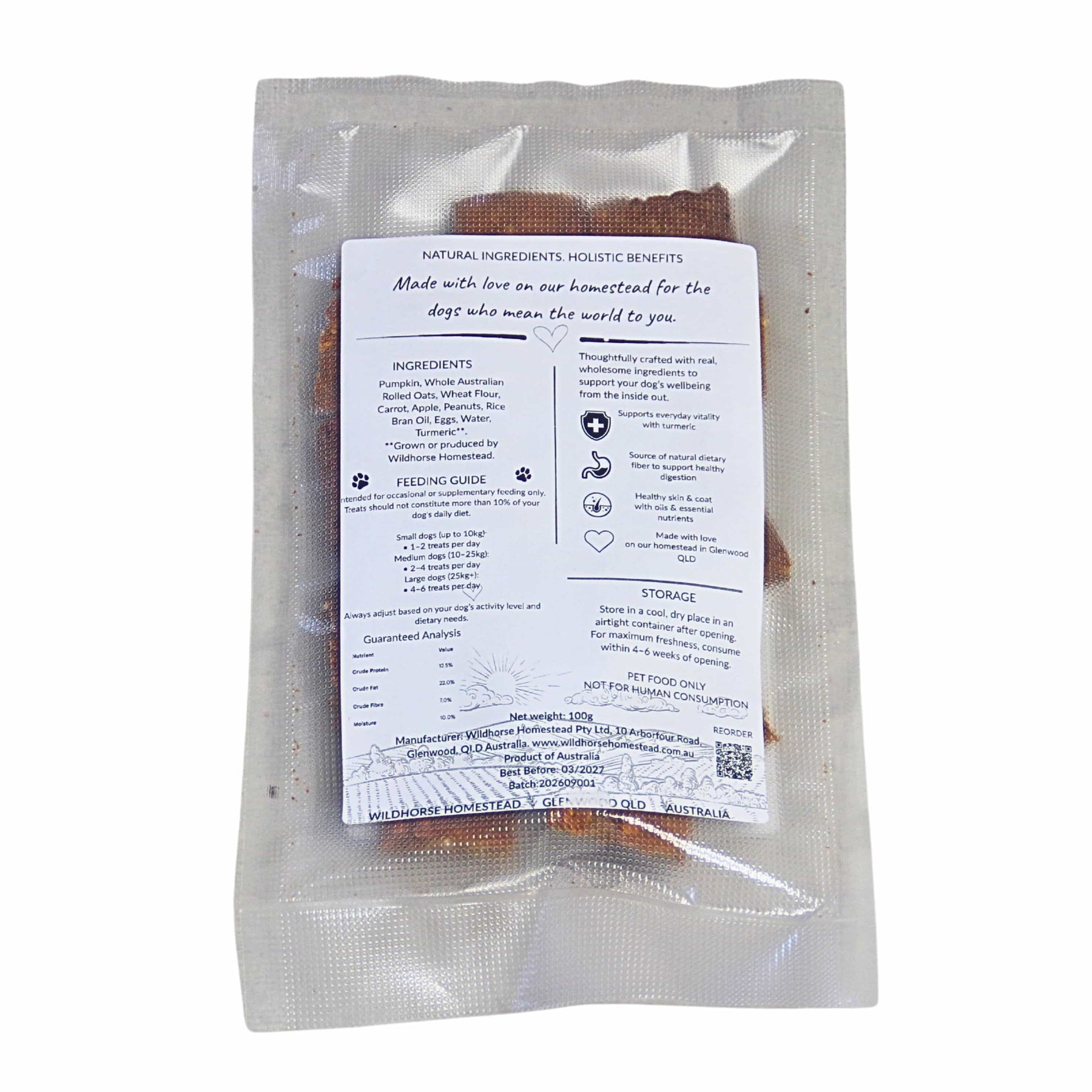 Wildhorse Good Dog Treats | Baked Dog Treats | 100g