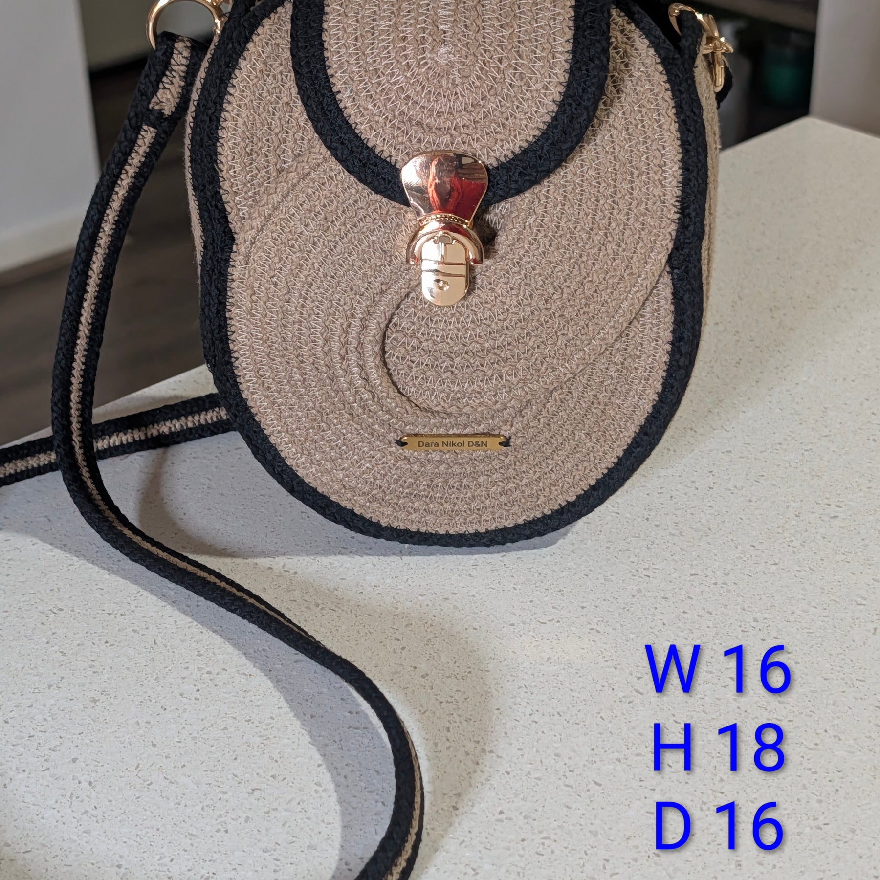 "Luna mini" (XXS) Handmade Cotton Cord Bag - Custom Colors