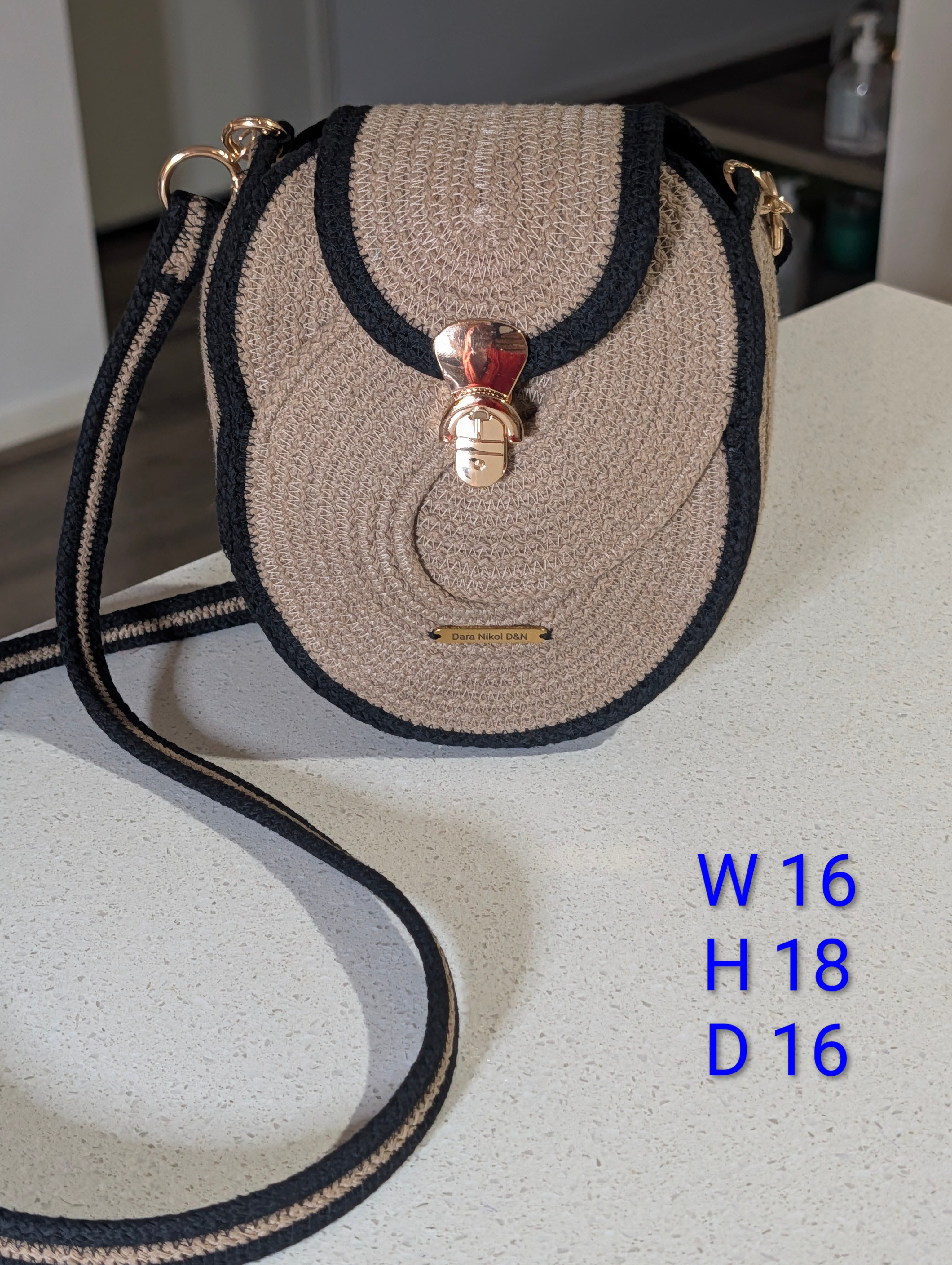 "Luna mini" (XXS) Handmade Cotton Cord Bag - Custom Colors